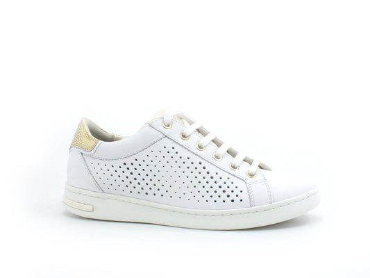 GEOX Sneaker Traforata Jaysen White Gold Bianco - Sandrini Calzature e Abbigliamento