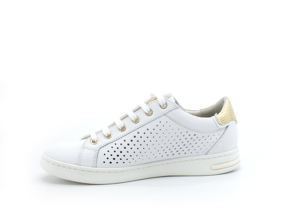 GEOX Sneaker Traforata Jaysen White Gold Bianco - Sandrini Calzature e Abbigliamento