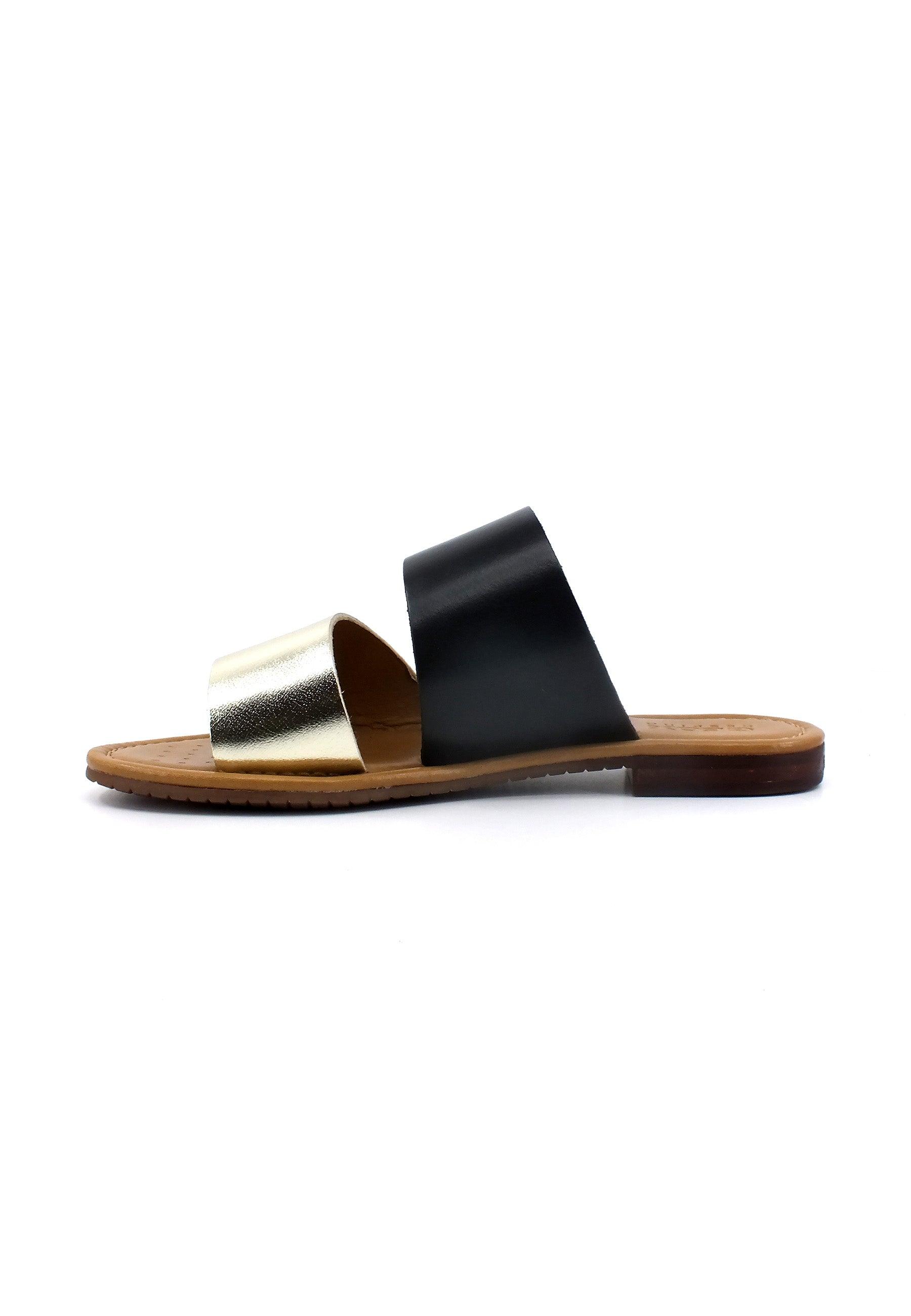 GEOX Sozy Ciabatta Donna Black Light Gold D35LXF00043C9258 - Sandrini Calzature e Abbigliamento