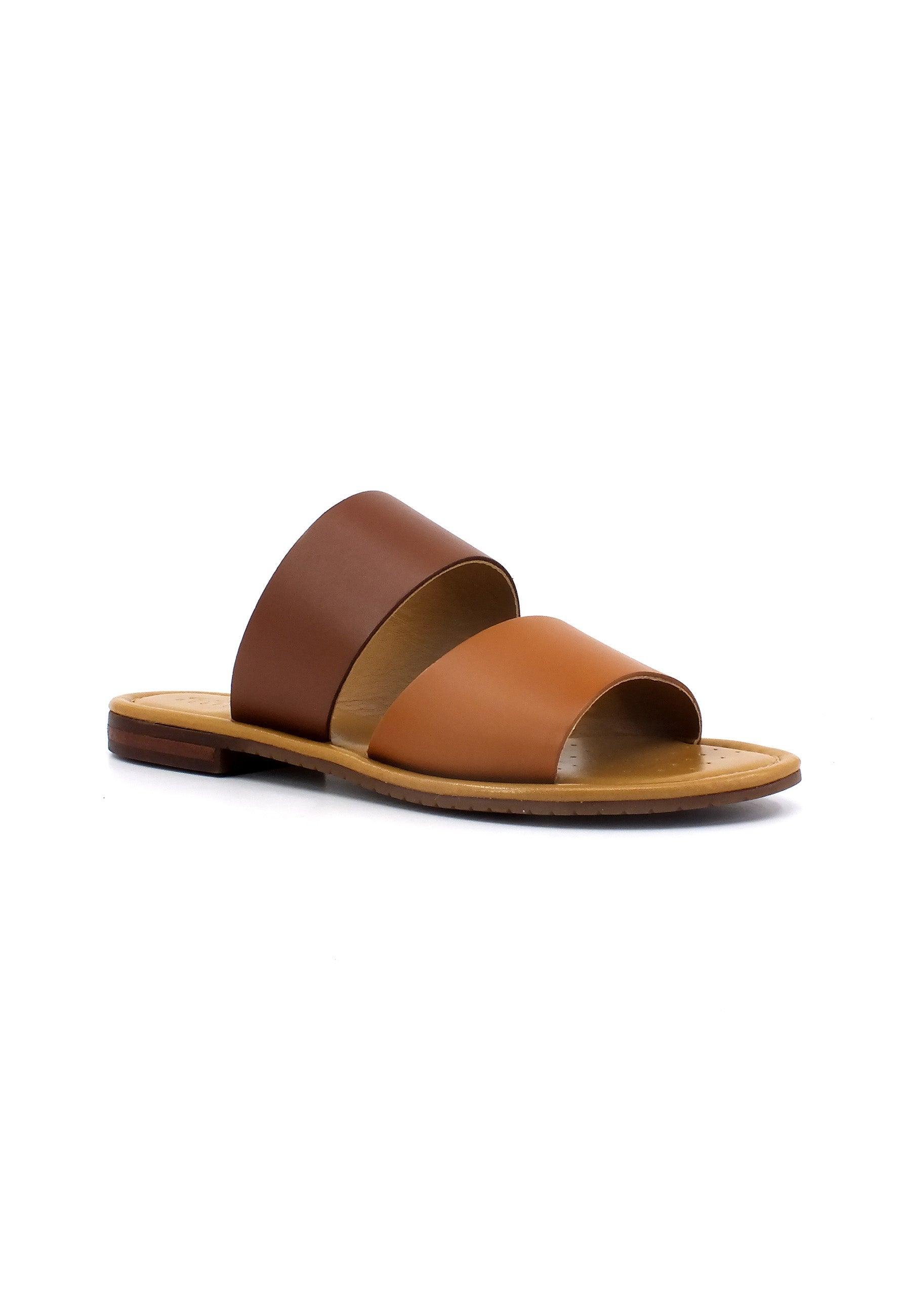 GEOX Sozy Ciabatta Donna Brown Mustard D35LXF00043C6498 - Sandrini Calzature e Abbigliamento