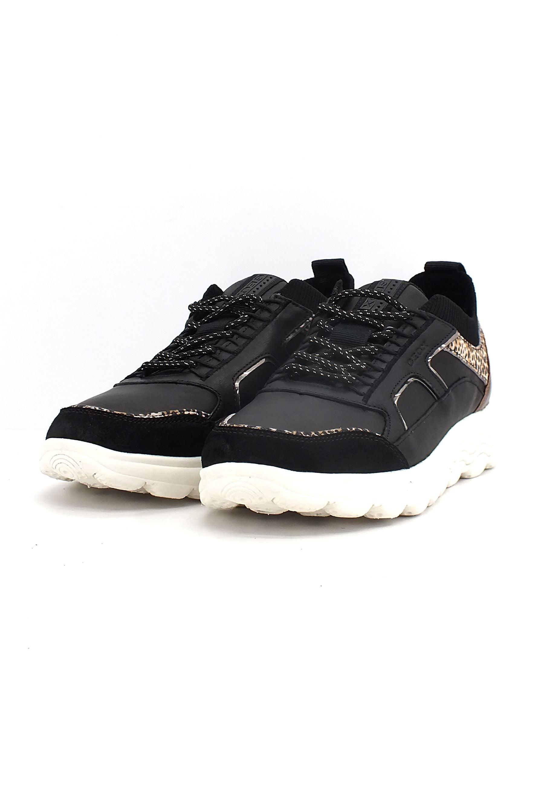GEOX Spherica Sneaker Donna Black Off White D26NUC00085C9876 - Sandrini Calzature e Abbigliamento