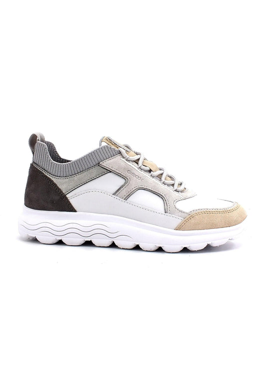 GEOX Spherica Sneaker Donna White Light Grey D26NUC08522C1236 - Sandrini Calzature e Abbigliamento