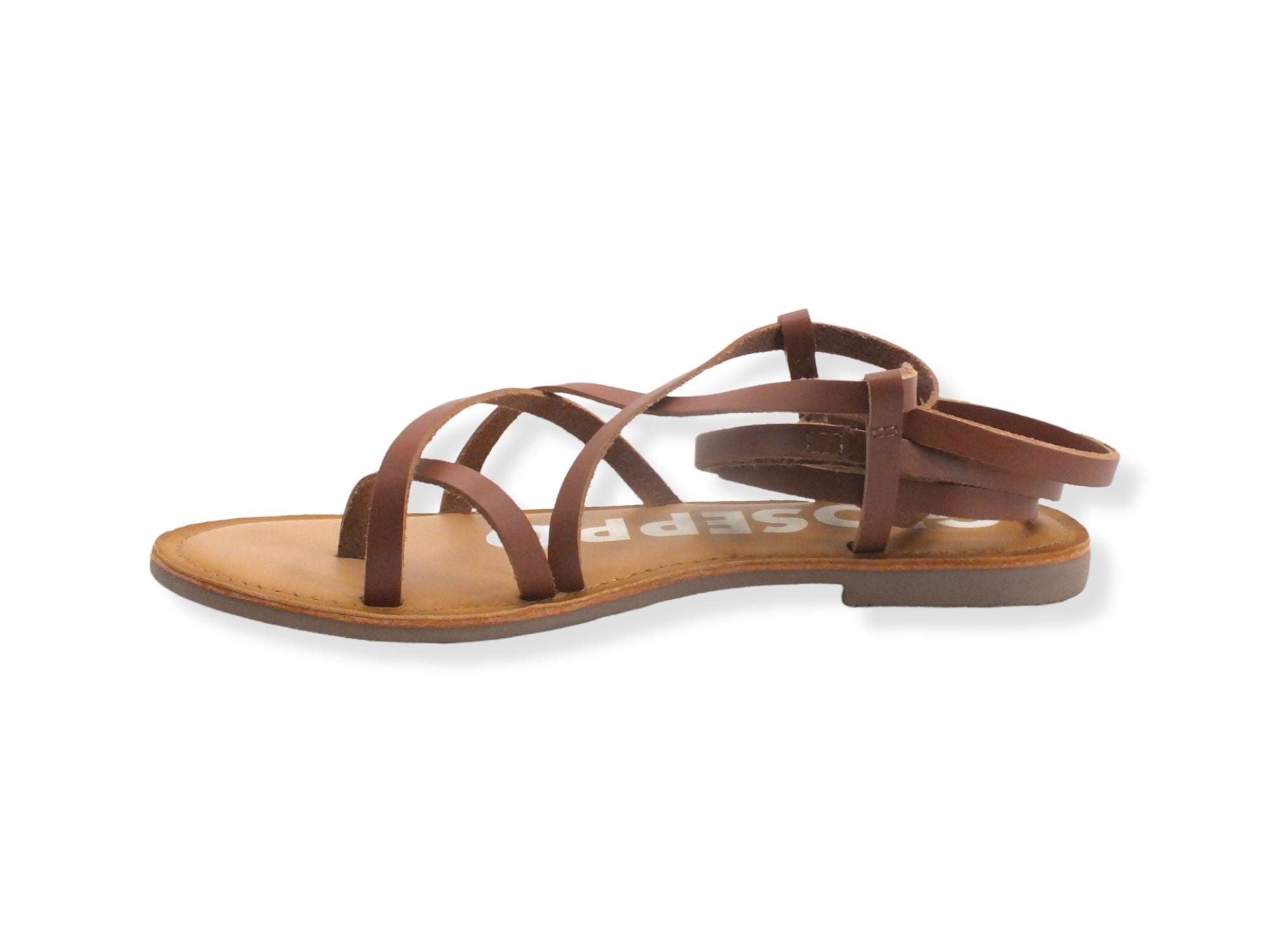 GIOSEPPO Claverack Sandalo Gladiator Infradito Marrone Tan 58494 - Sandrini Calzature e Abbigliamento