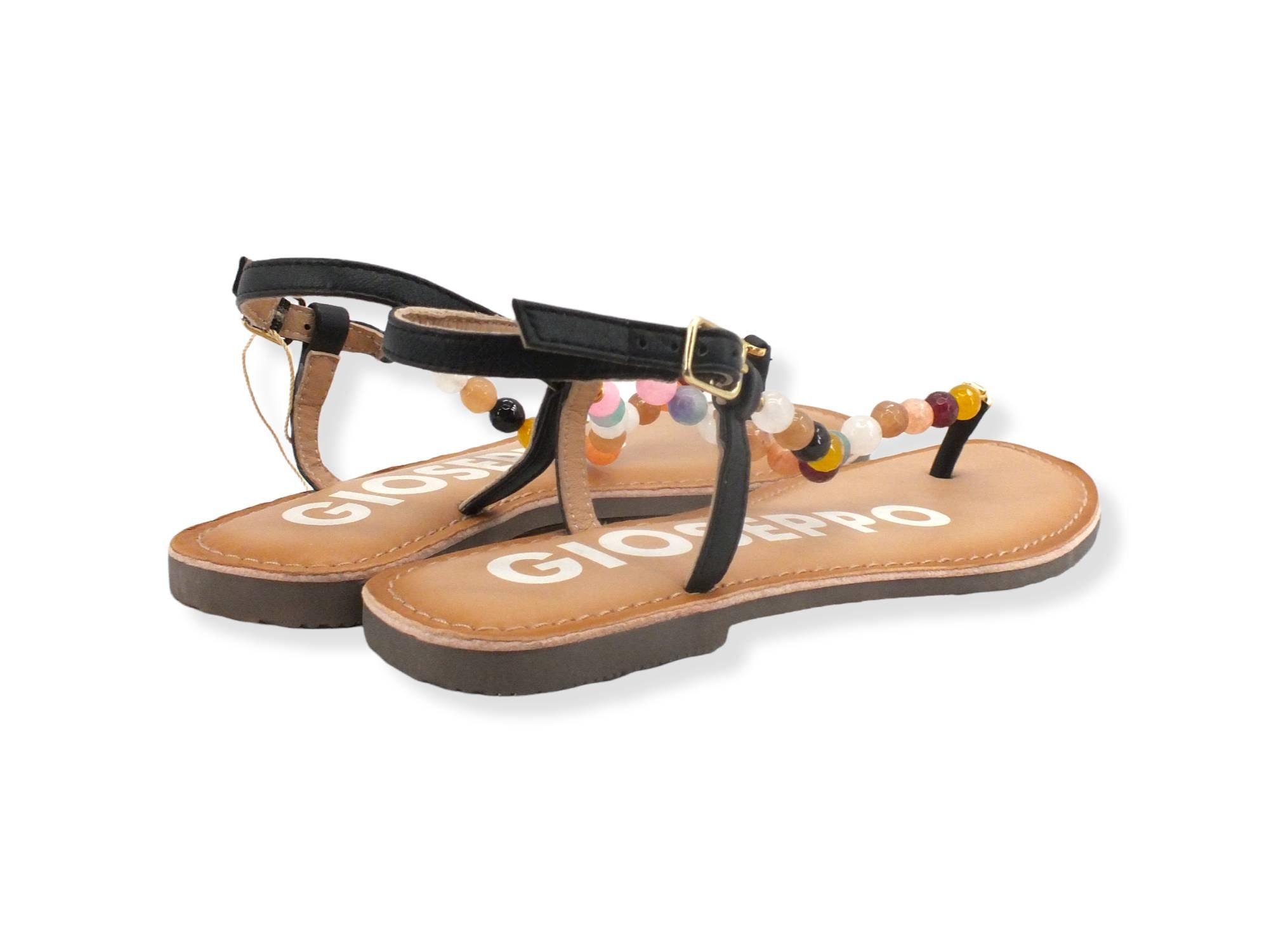 GIOSEPPO Ionia Sandalo Infradito Perle Black 65978 - Sandrini Calzature e Abbigliamento