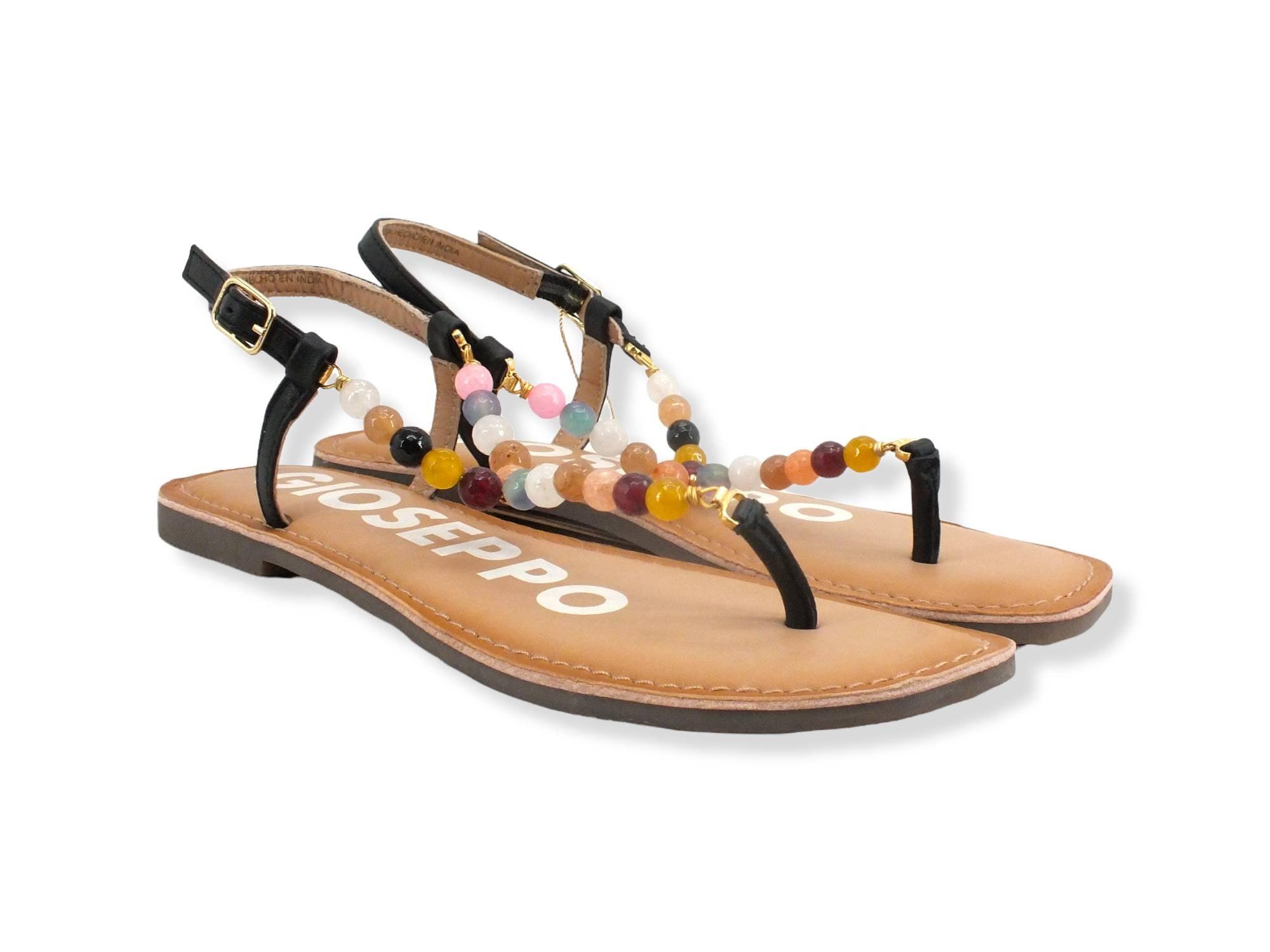 GIOSEPPO Ionia Sandalo Infradito Perle Black 65978 - Sandrini Calzature e Abbigliamento