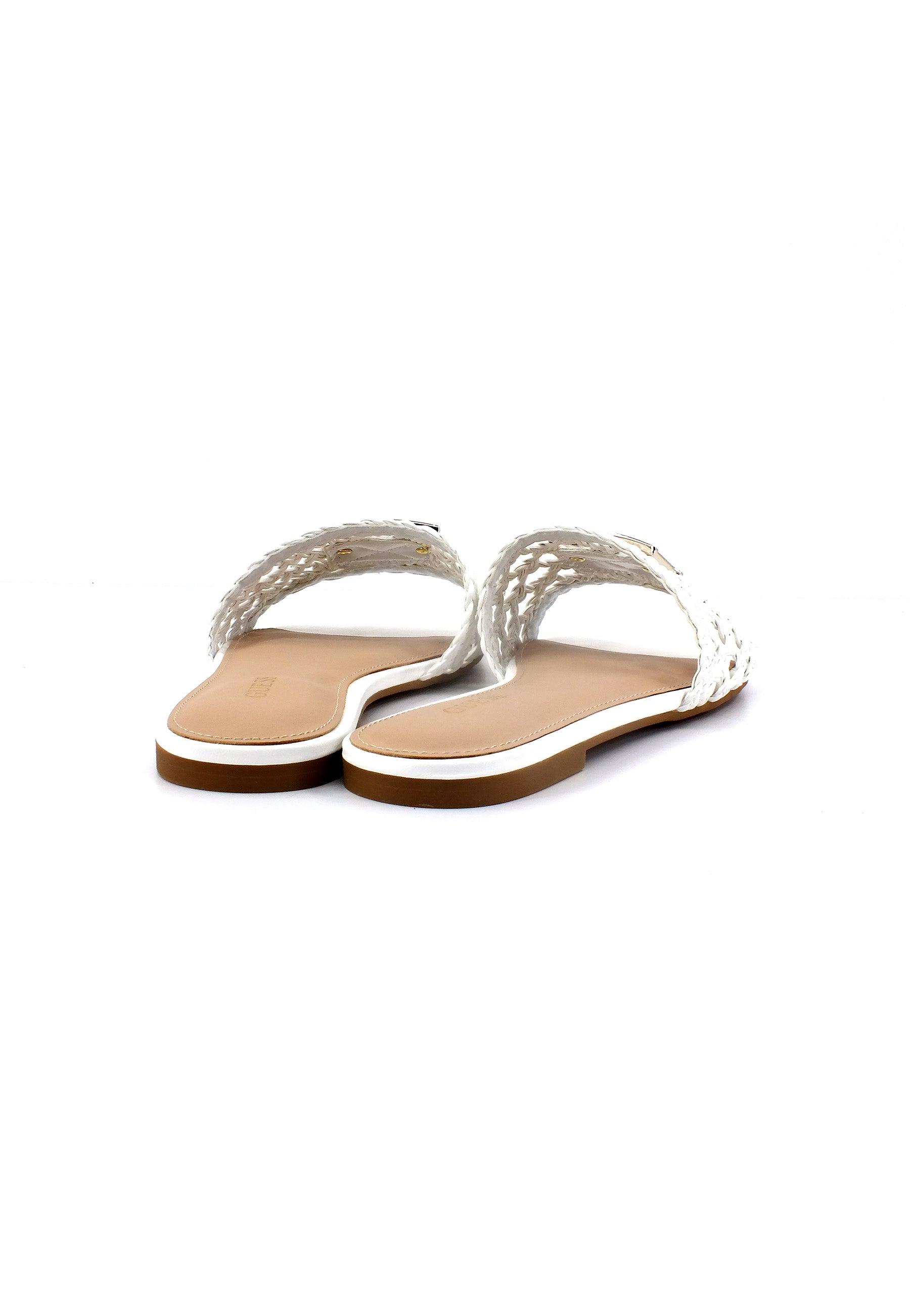 GUESS Ciabatta Intreccio Donna White FL6TSSELE19 - Sandrini Calzature e Abbigliamento
