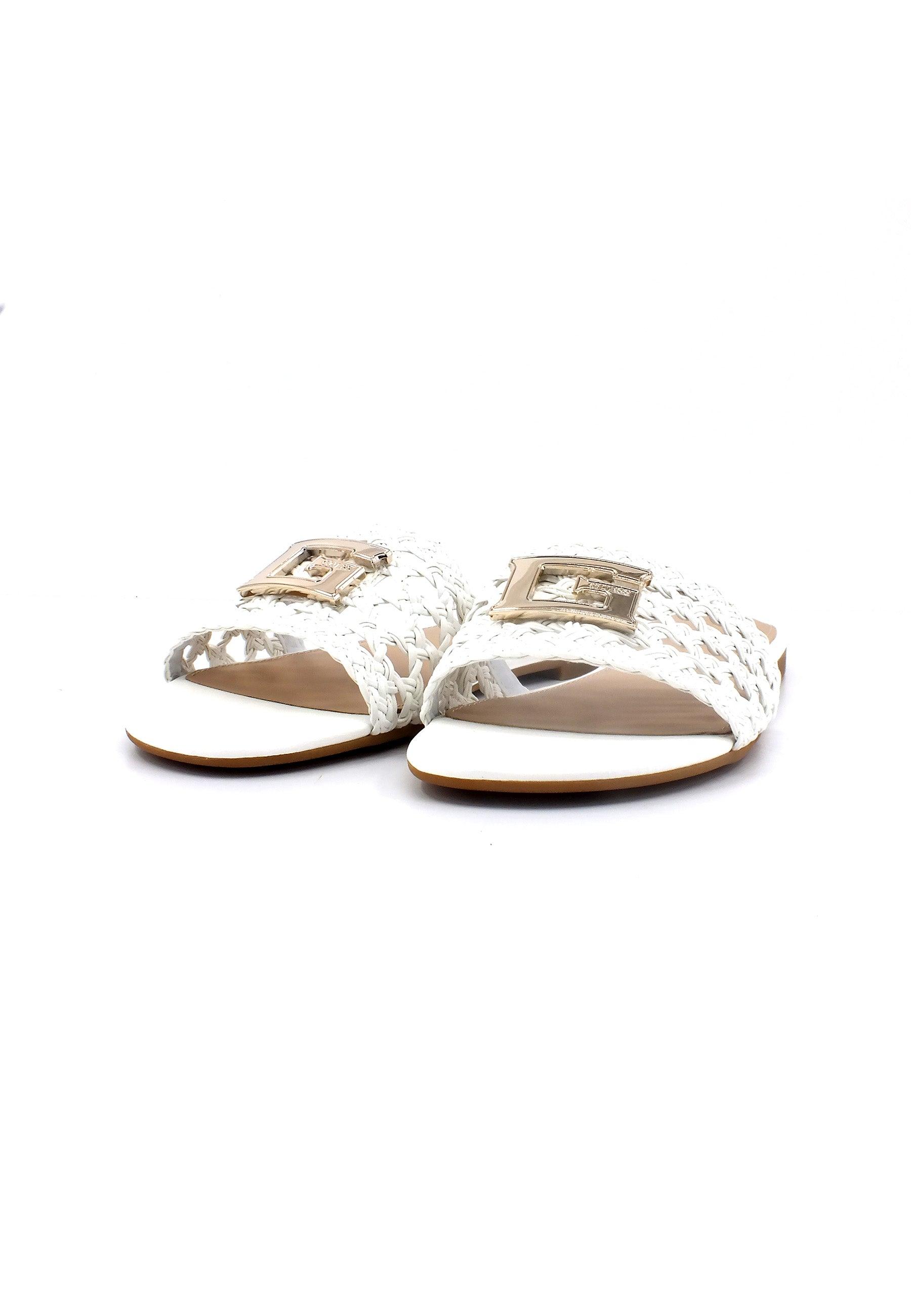 GUESS Ciabatta Intreccio Donna White FL6TSSELE19 - Sandrini Calzature e Abbigliamento