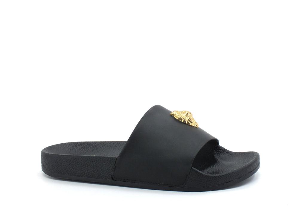 GUESS Ciabatta Uomo Logo Lion Black FM6RLEELE19 - Sandrini Calzature e Abbigliamento