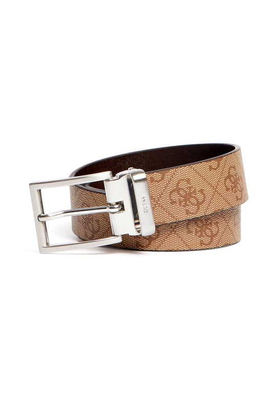 Guess Cintura Reversibile Uomo Beige Brown BM7541LEA35 - Sandrini Calzature e Abbigliamento