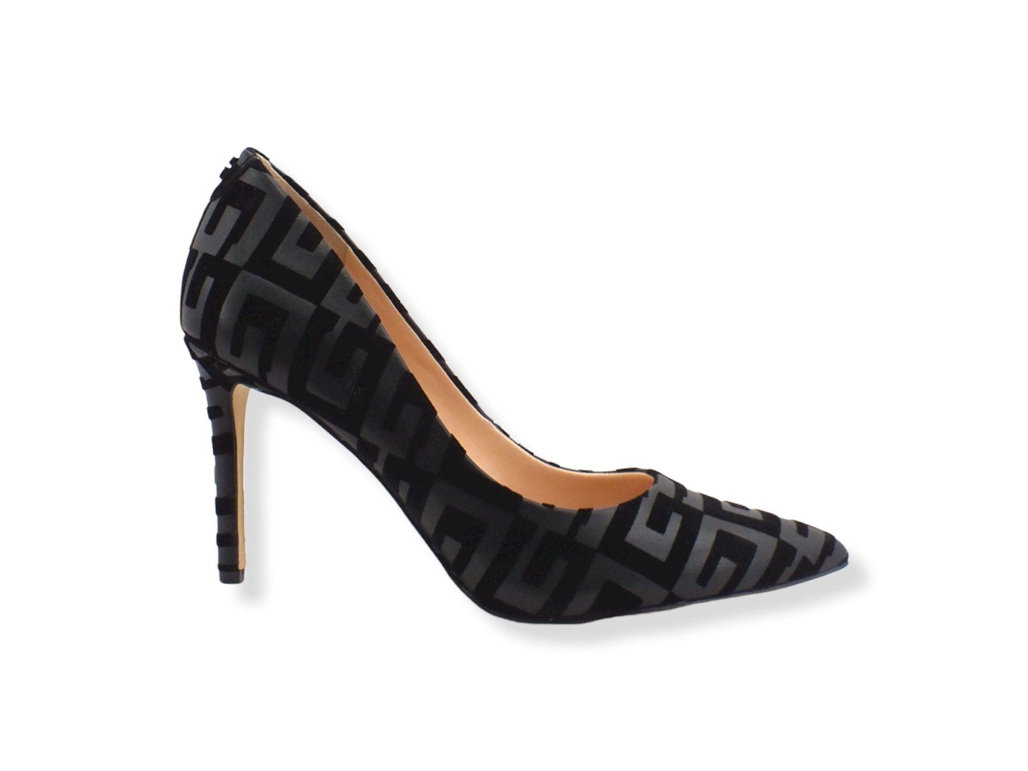 GUESS Dècolletè Tacco Alto Loghi Rilievo Suede Black FL7PR3FAL08 - Sandrini Calzature e Abbigliamento