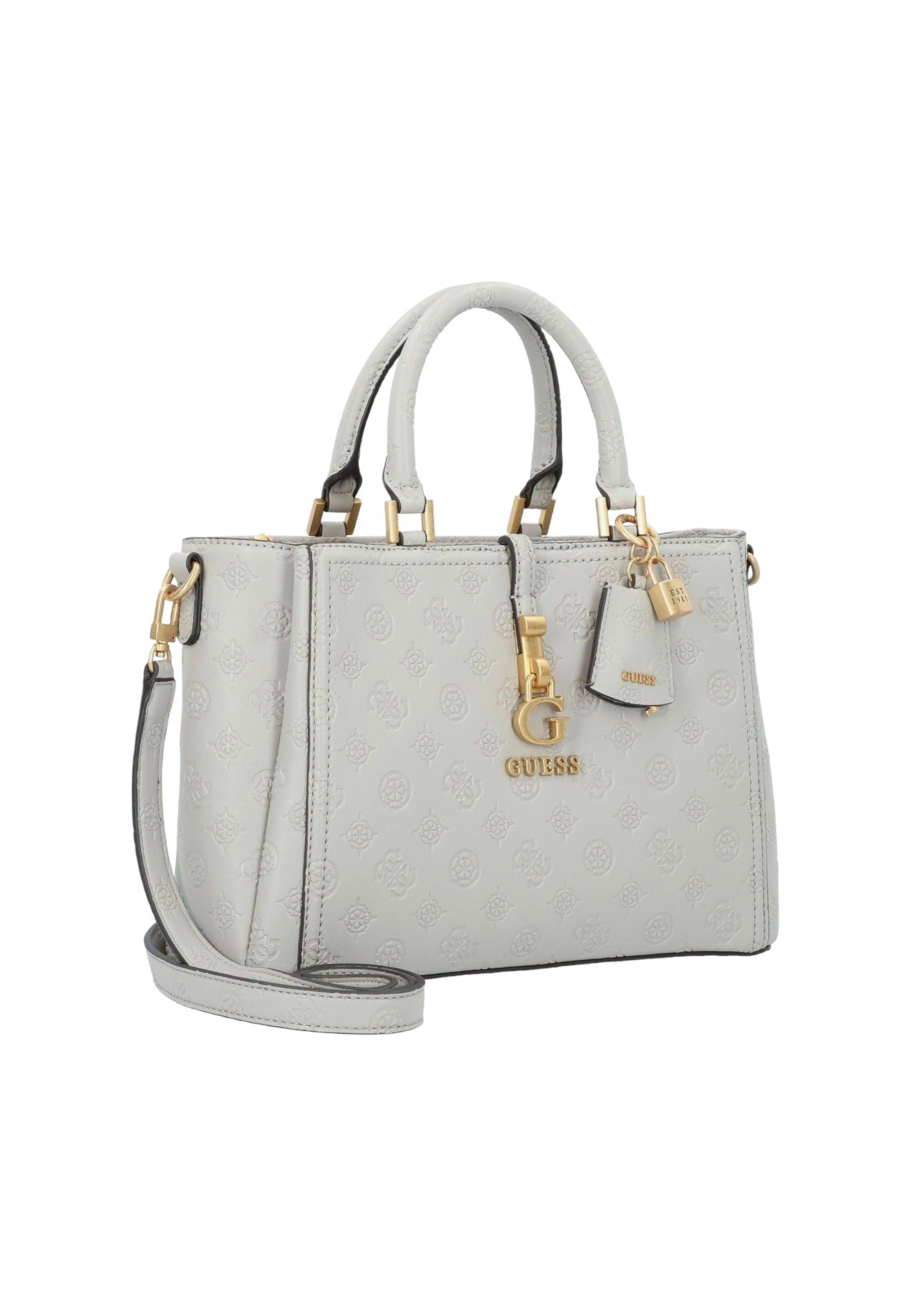 GUESS G James Logo Borsa Girlfirend Satchel Taupe Grigio PD921306 - Sandrini Calzature e Abbigliamento