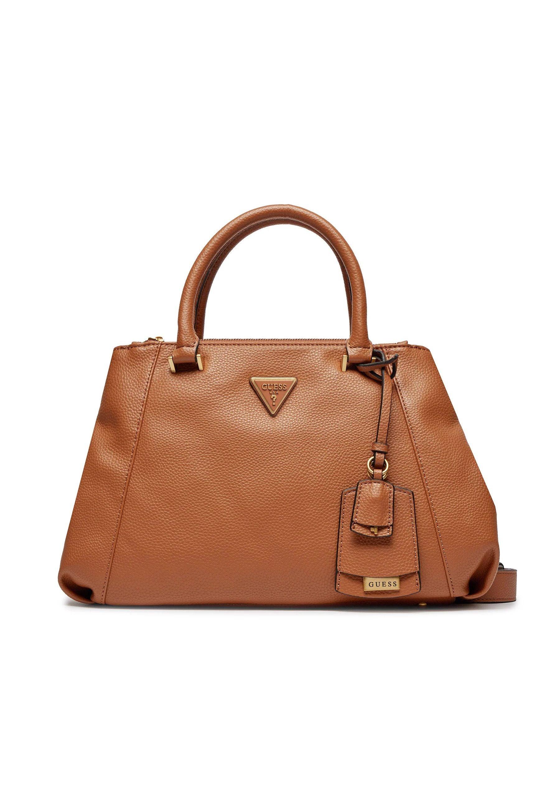 GUESS Laryn Borsa Satchel Donna Cognac Marrone BA919606 - Sandrini Calzature e Abbigliamento