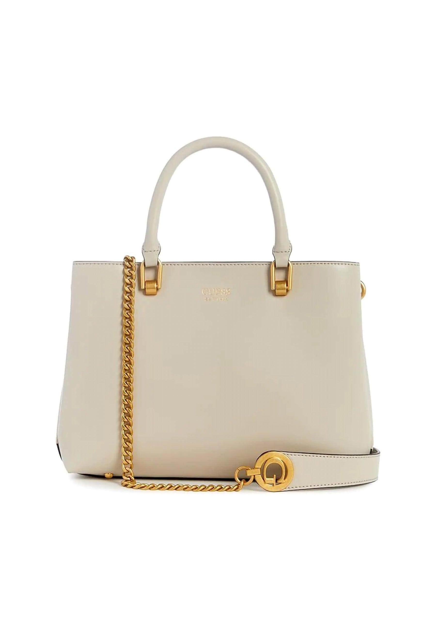 GUESS Masie Borsa Girlfriend Satchel Donna Stone Beige VA919006 - Sandrini Calzature e Abbigliamento