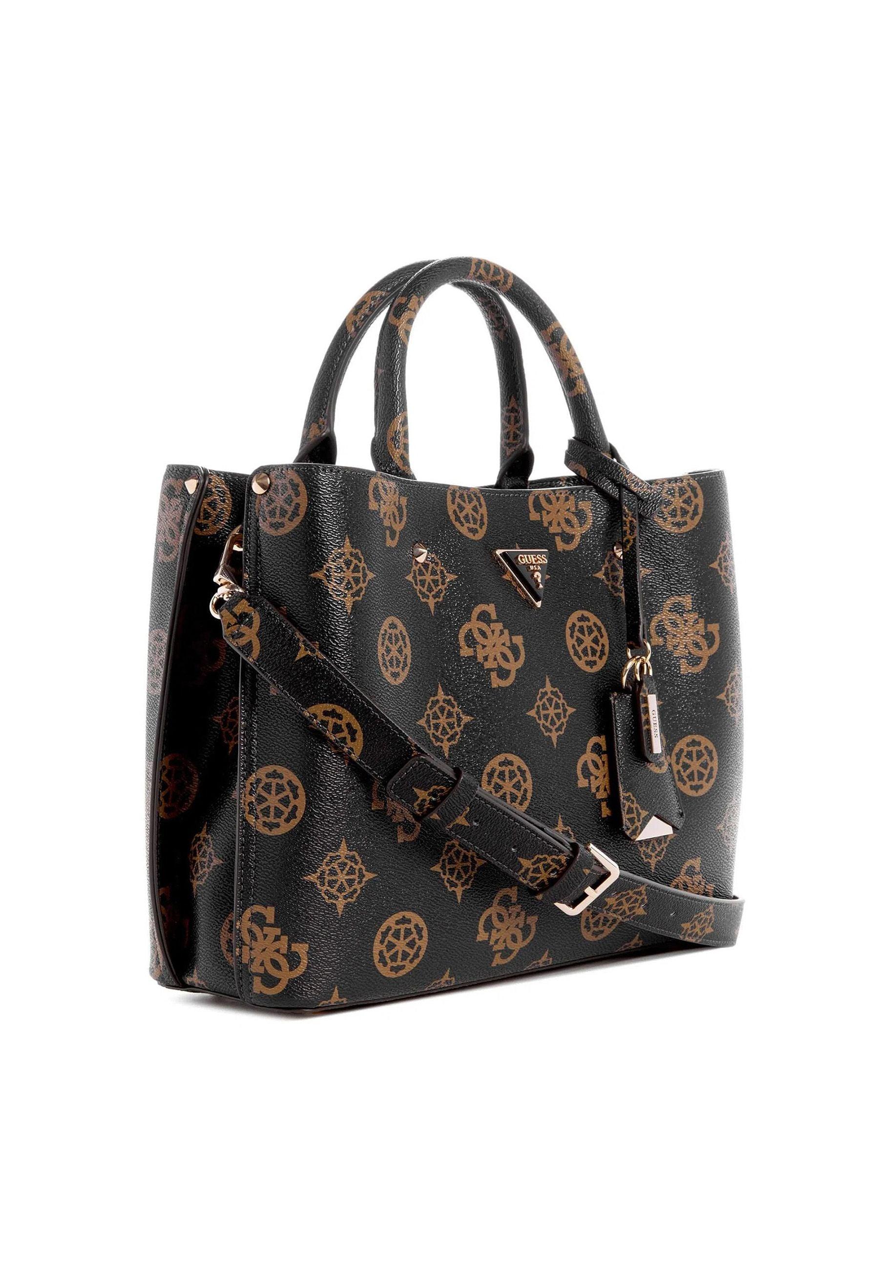 GUESS Meridian Borsa Girlfriend Satchel Mocha Logo PG877806 - Sandrini Calzature e Abbigliamento