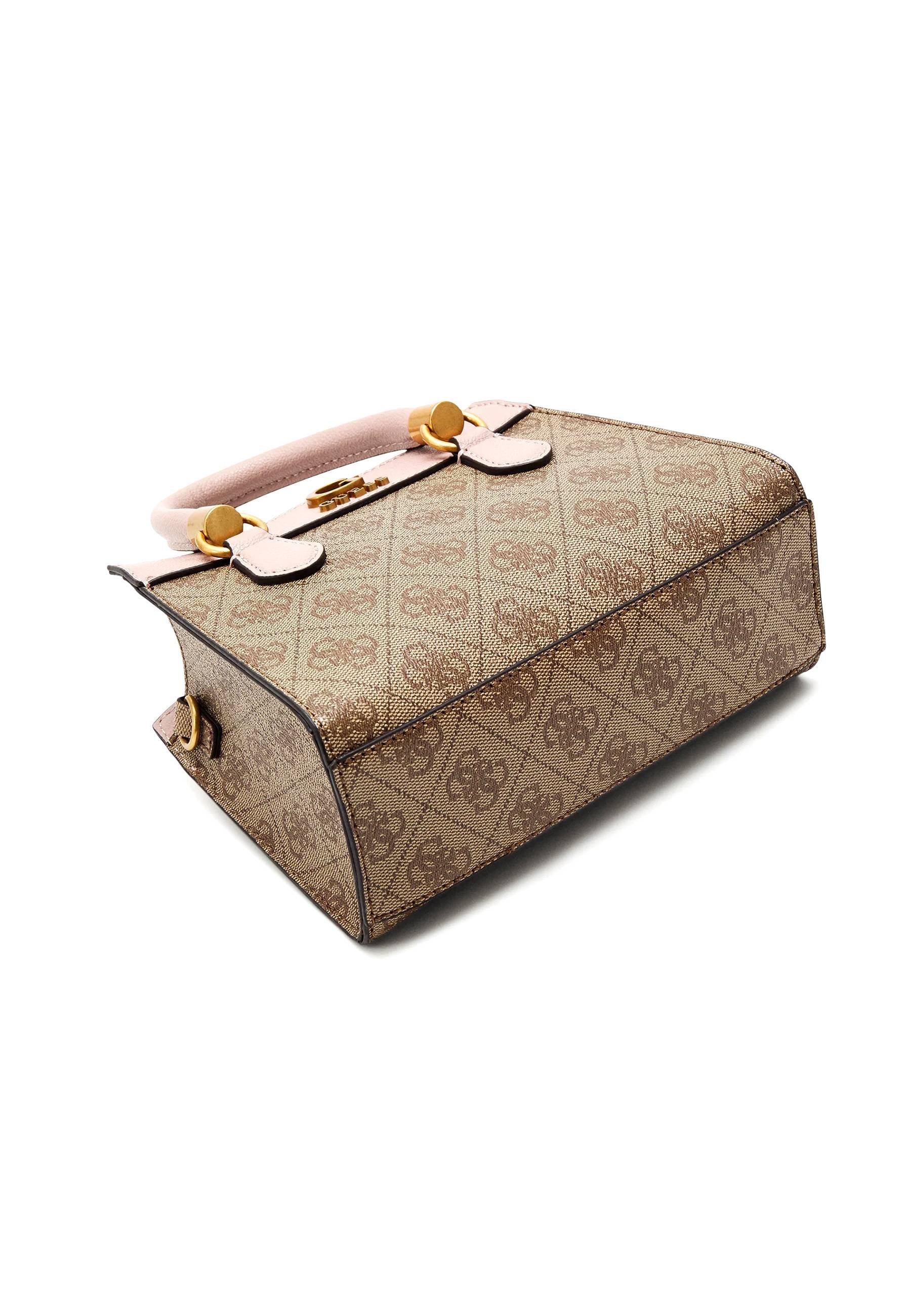 GUESS Nell Borsa Tracolla Crossbody Latte Logo Rosewood SB873576 - Sandrini Calzature e Abbigliamento