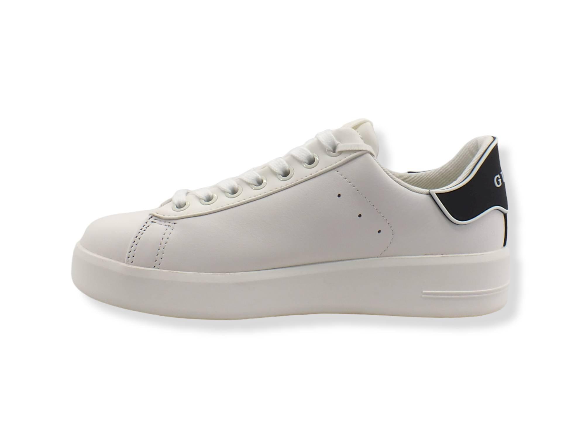 GUESS Platform Lthr Retro Black Sneaker Donna White FL6RKELEA12 - Sandrini Calzature e Abbigliamento