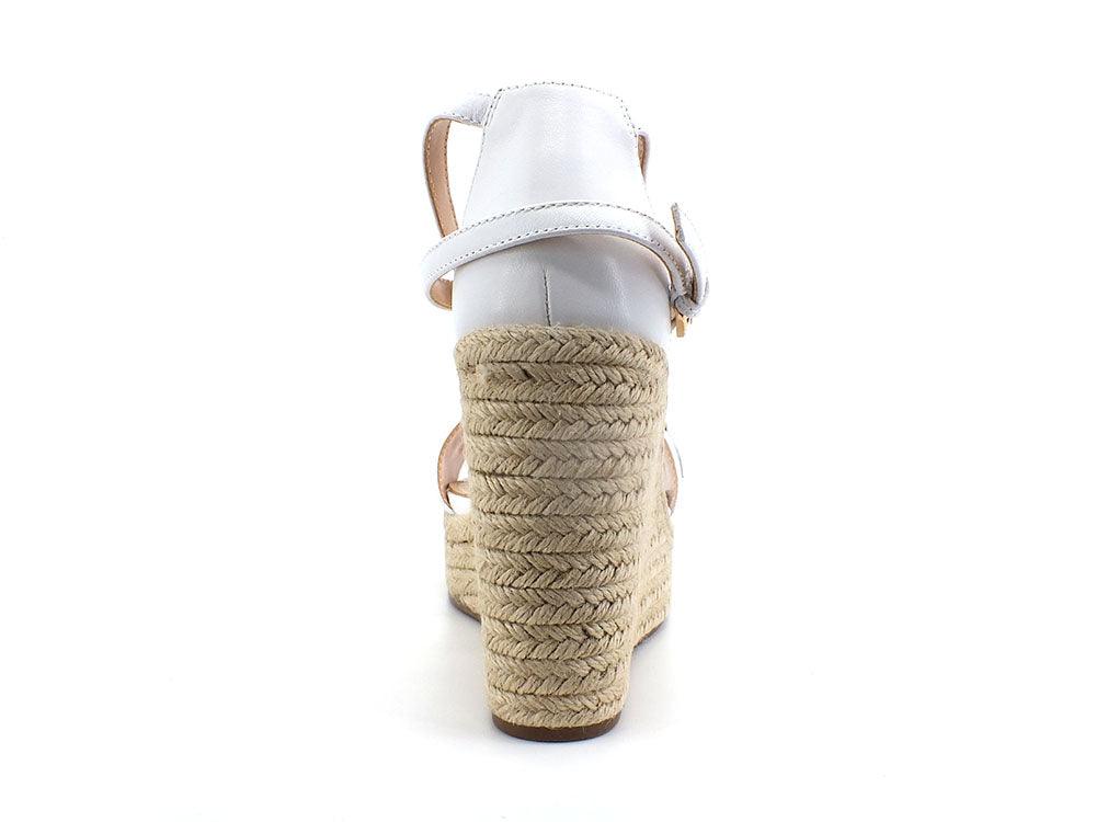 GUESS Sandalo Zeppa Suola Corda White FL6WENLEA03 - Sandrini Calzature e Abbigliamento