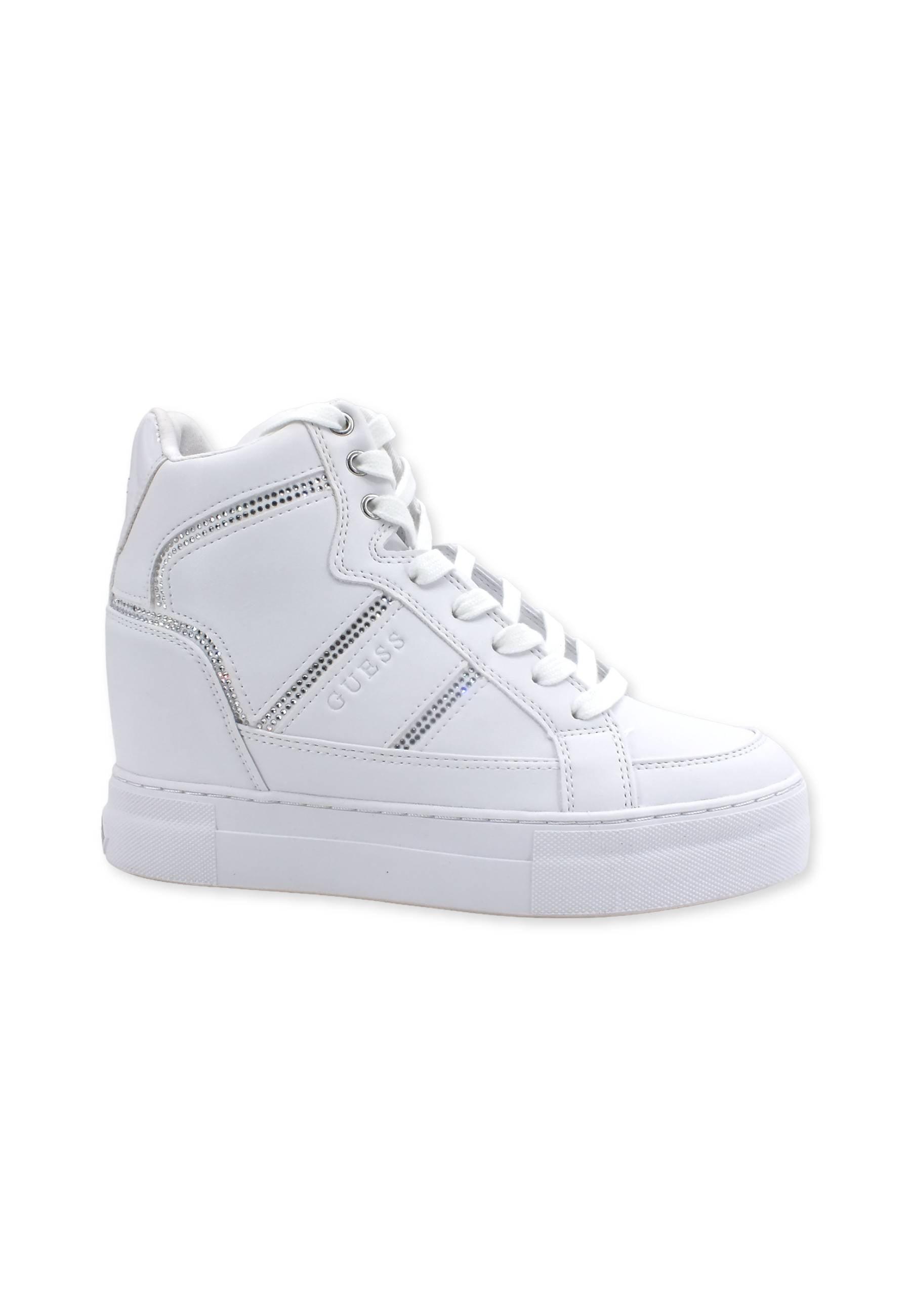 GUESS Sneaker Alta Donna White FL5ALAELE12 - Sandrini Calzature e Abbigliamento
