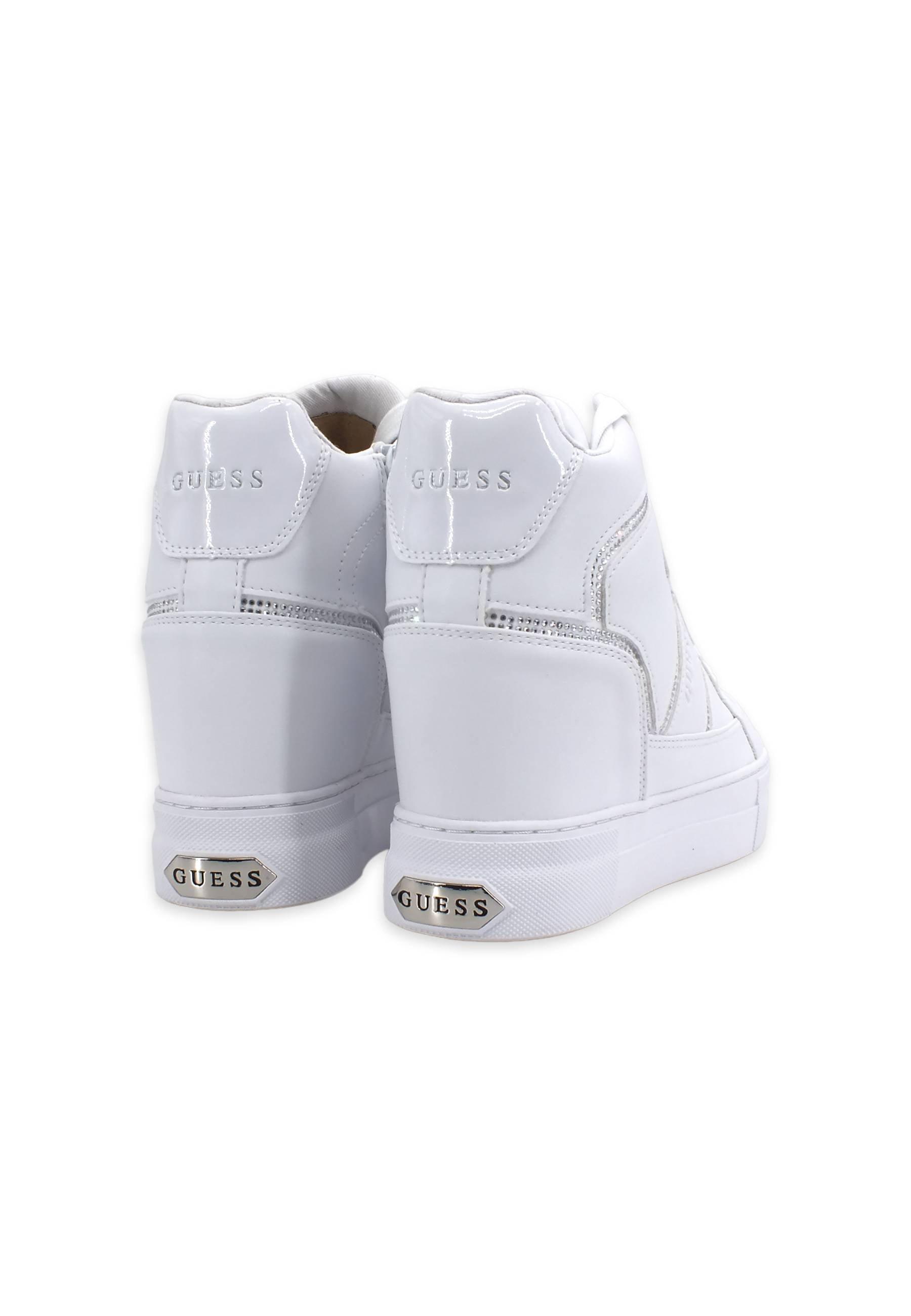 GUESS Sneaker Alta Donna White FL5ALAELE12 - Sandrini Calzature e Abbigliamento