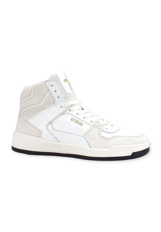 GUESS Sneaker Basket Hi Sneaker Uomo White FM8VIHLEA12 - Sandrini Calzature e Abbigliamento