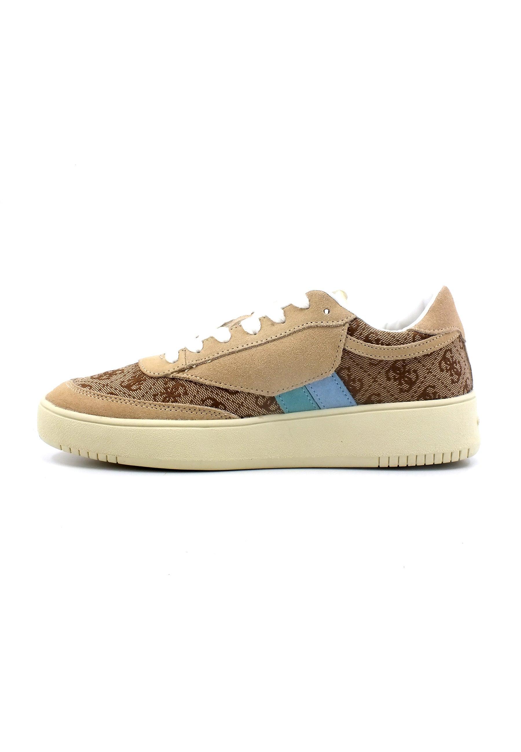 GUESS Sneaker Donna Beige Blu FL6SISFAL12 - Sandrini Calzature e Abbigliamento