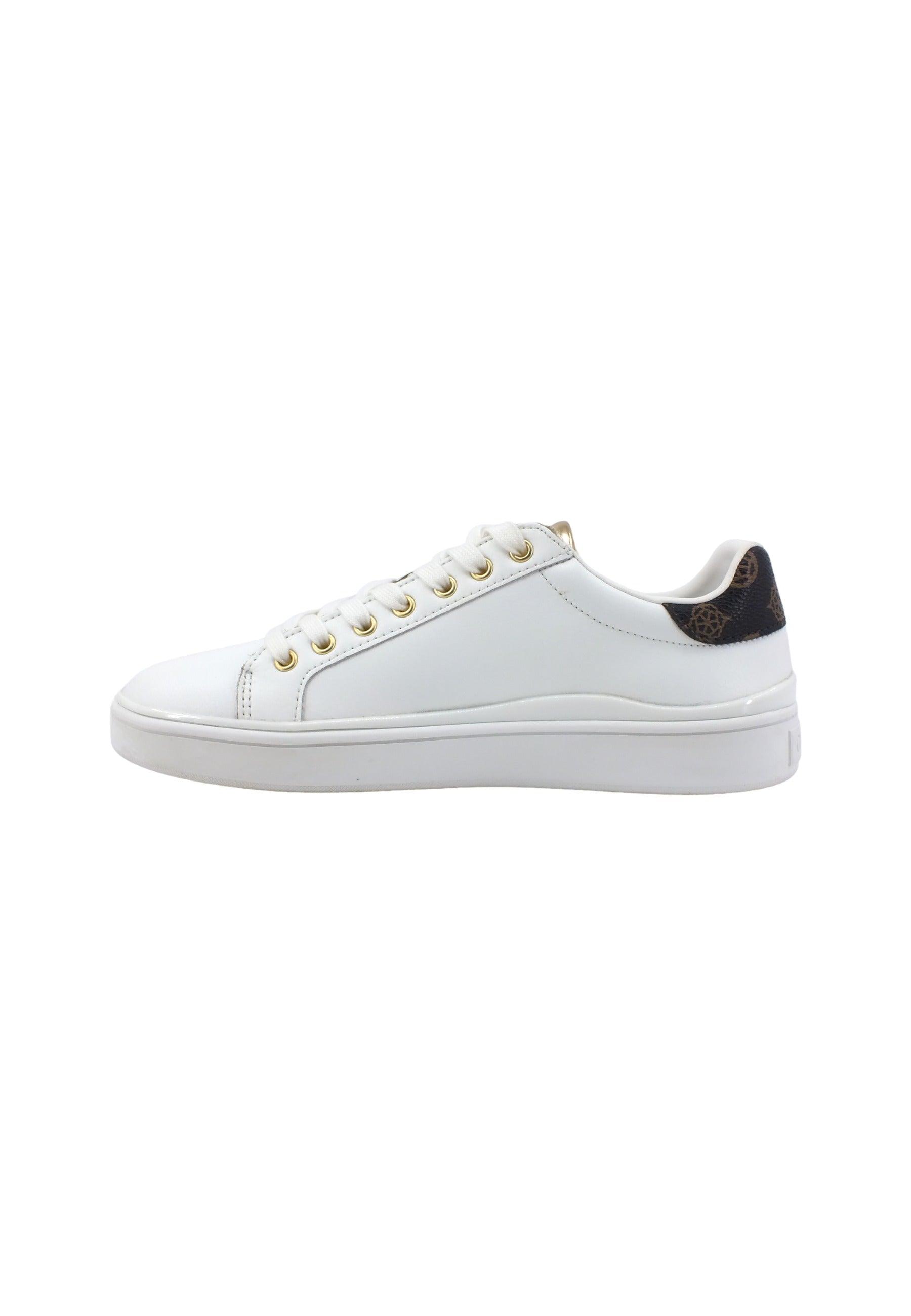 GUESS Sneaker Donna White Brown FL7BNNLEA12 - Sandrini Calzature e Abbigliamento
