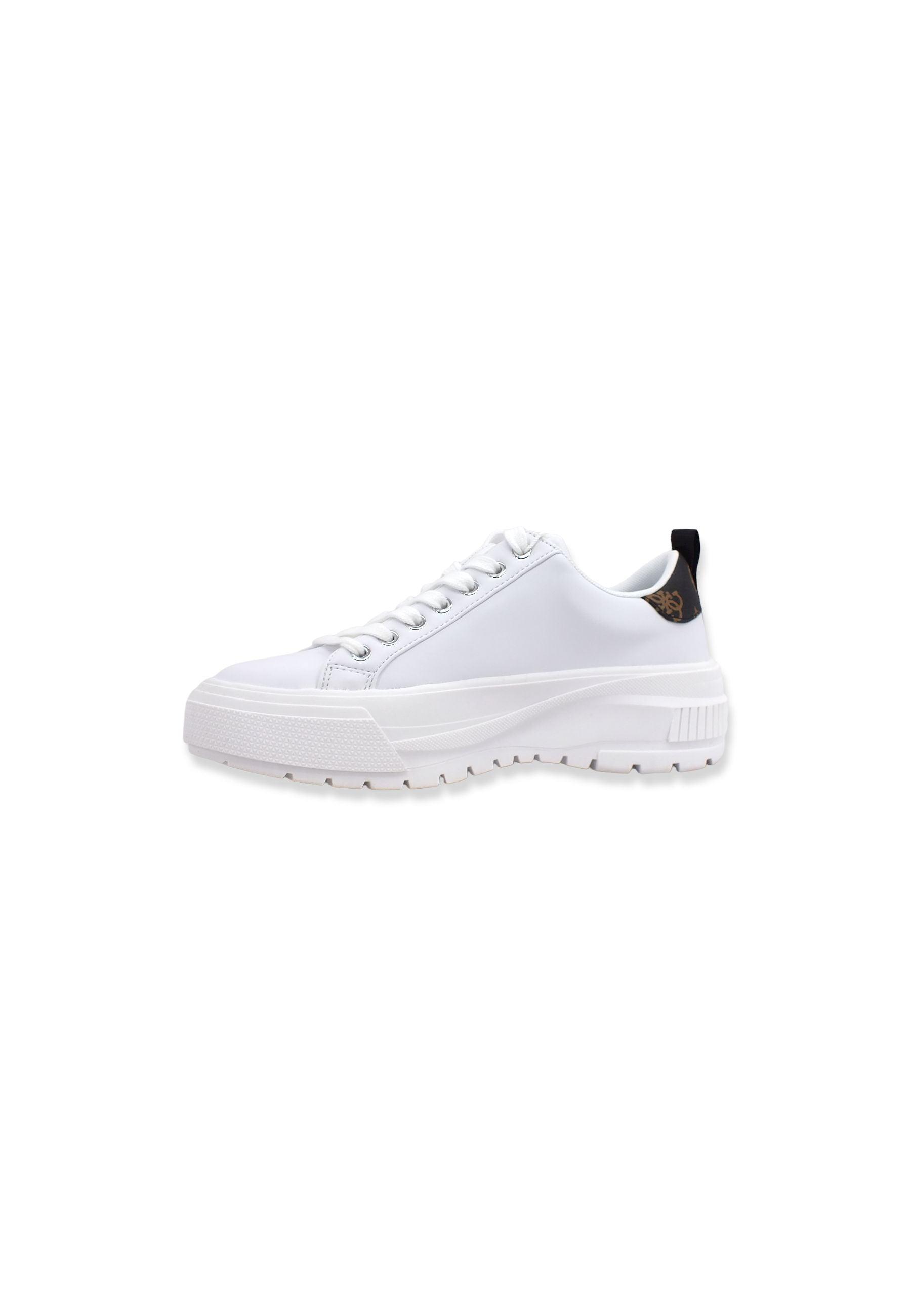 GUESS Sneaker Donna White Brown FL8ED2SMA12 - Sandrini Calzature e Abbigliamento