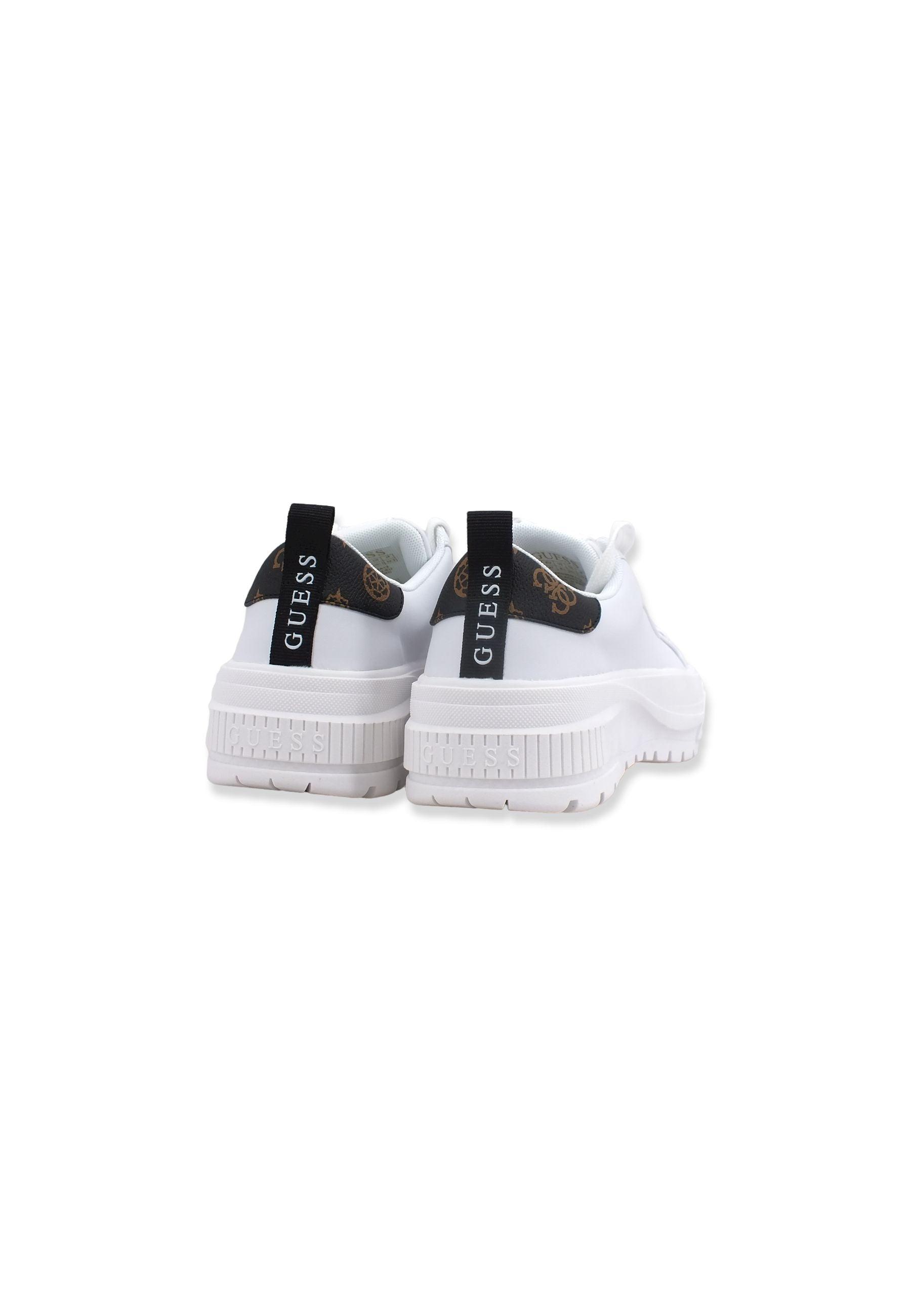 GUESS Sneaker Donna White Brown FL8ED2SMA12 - Sandrini Calzature e Abbigliamento