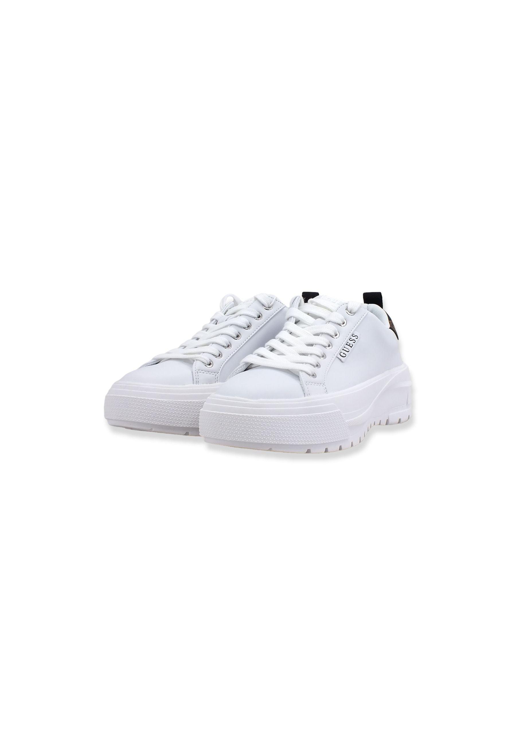 GUESS Sneaker Donna White Brown FL8ED2SMA12 - Sandrini Calzature e Abbigliamento