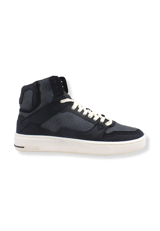 GUESS Sneaker Hi Bicolor Loghi Uomo Black Coal FM7VBMELL12 - Sandrini Calzature e Abbigliamento