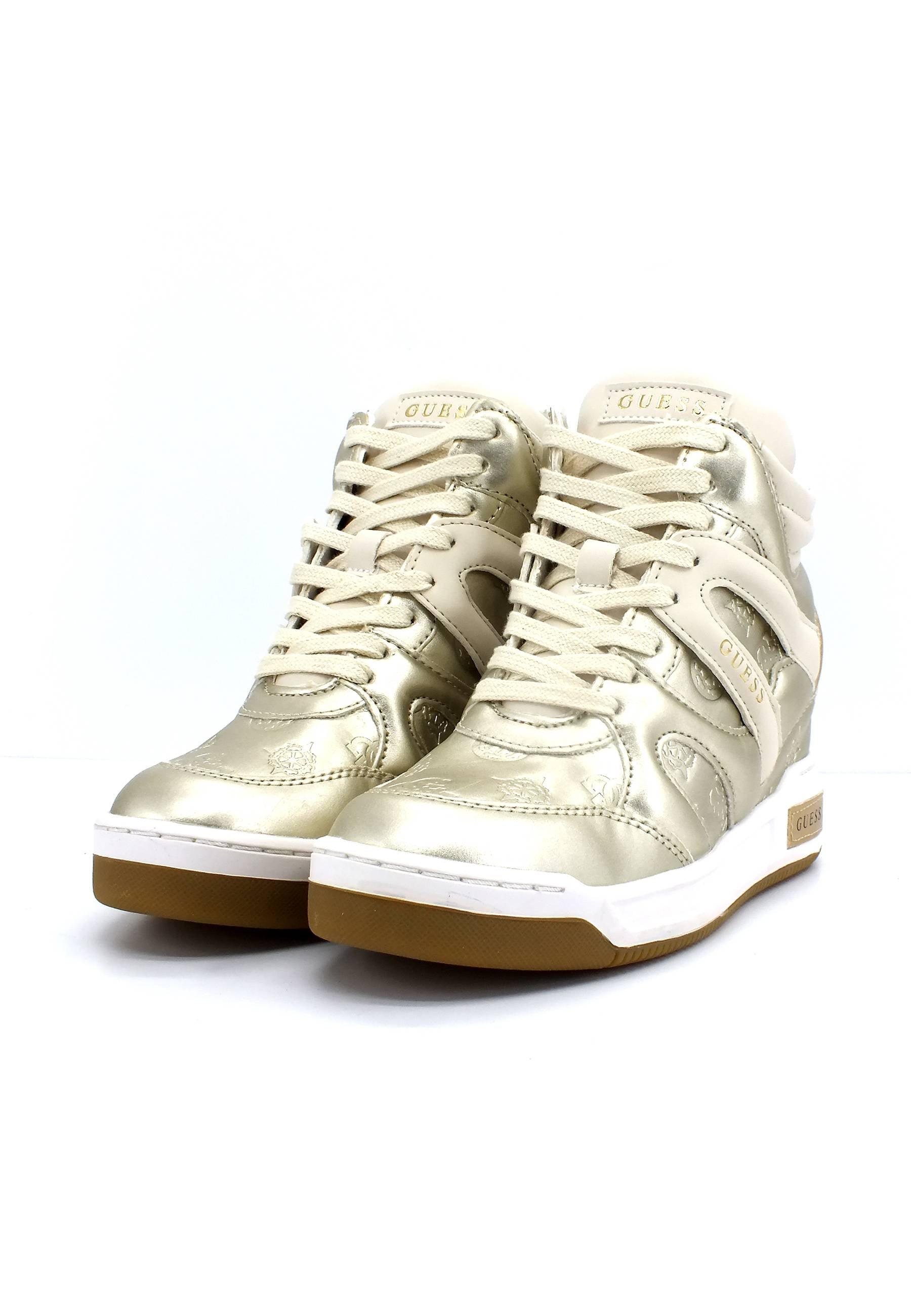 GUESS Sneaker Hi Donna Oro Platino FL5LISFAL12 - Sandrini Calzature e Abbigliamento