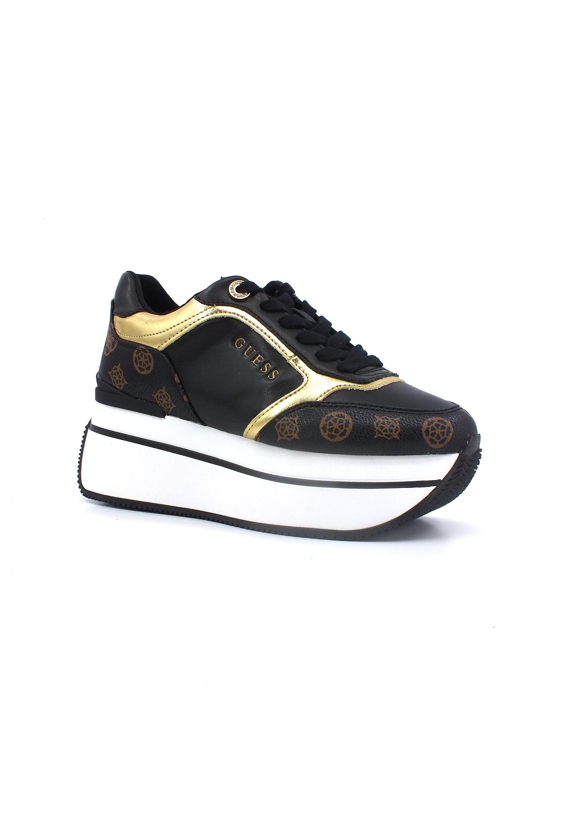 GUESS Sneaker High Platform Donna Black Brown FL7CMRFAL12 - Sandrini Calzature e Abbigliamento