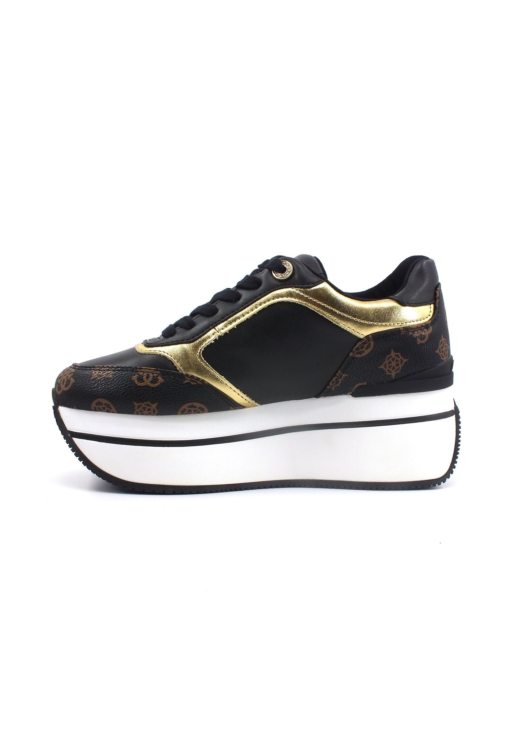 GUESS Sneaker High Platform Donna Black Brown FL7CMRFAL12 - Sandrini Calzature e Abbigliamento