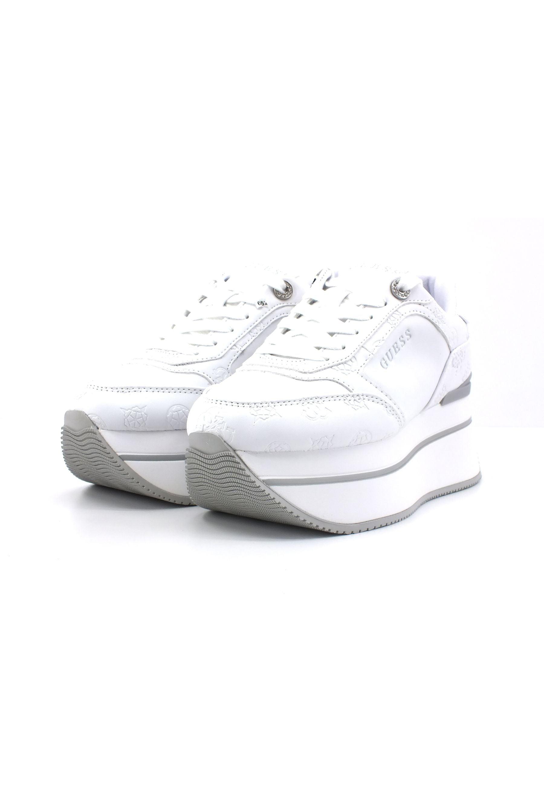 GUESS Sneaker High Platform Donna White FL7CMRFAL12 - Sandrini Calzature e Abbigliamento