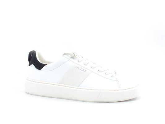 GUESS Sneaker Leather Retro White Black FM5VICLEA12 - Sandrini Calzature e Abbigliamento