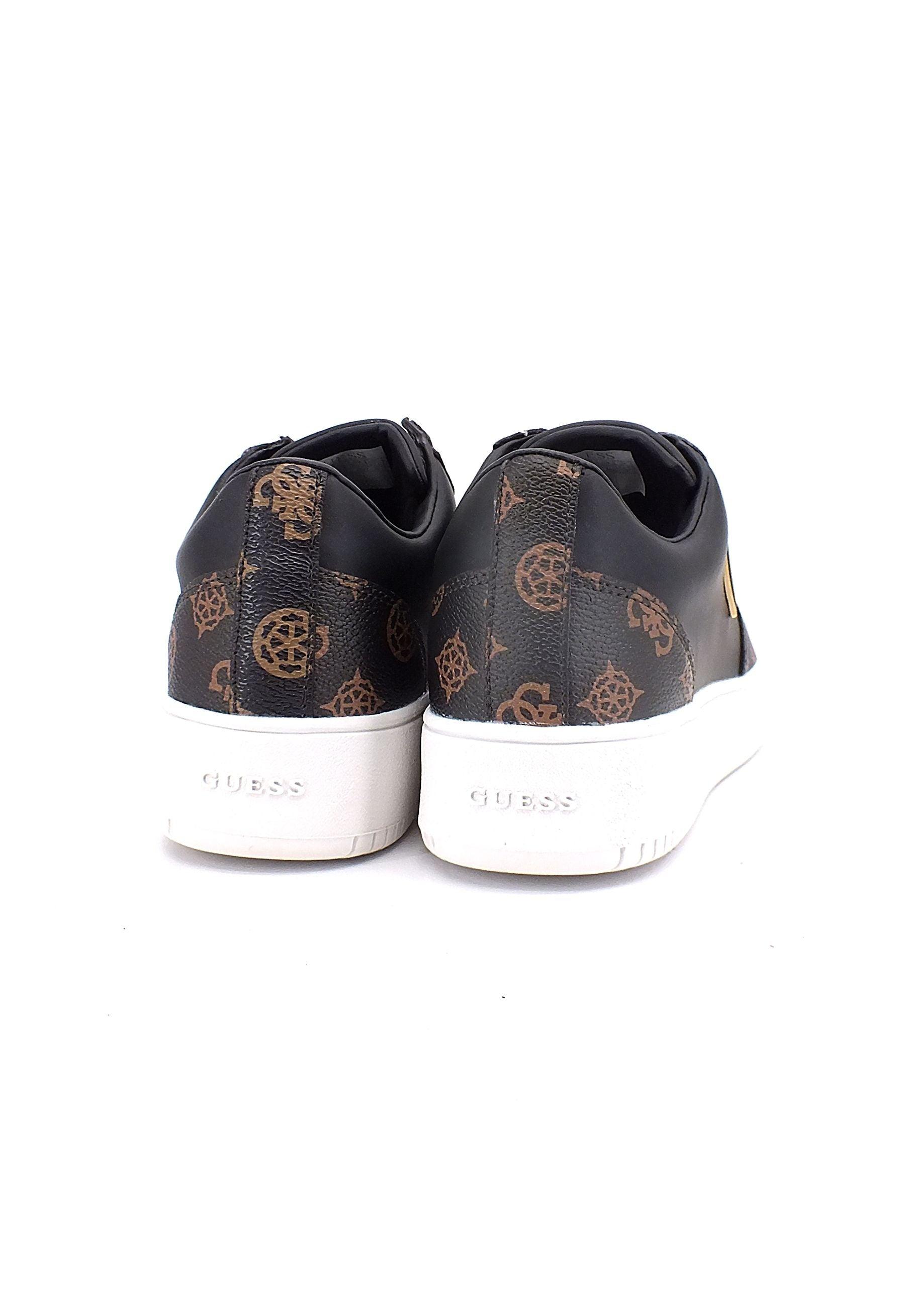GUESS Sneaker Loghi Donna Black Brown FL8SIDFAL12 - Sandrini Calzature e Abbigliamento