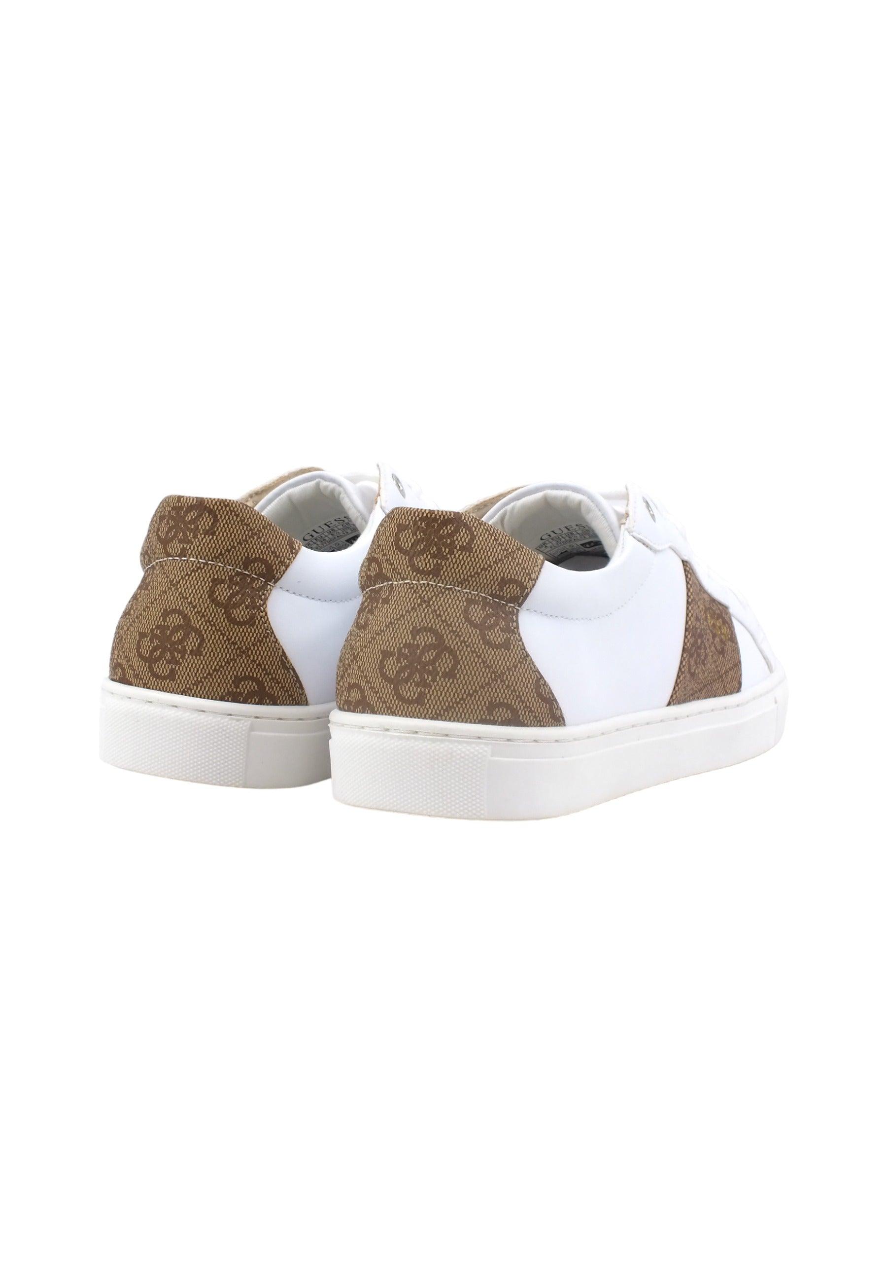 GUESS Sneaker Loghi Donna White Brown FL7TDOFAL12 - Sandrini Calzature e Abbigliamento