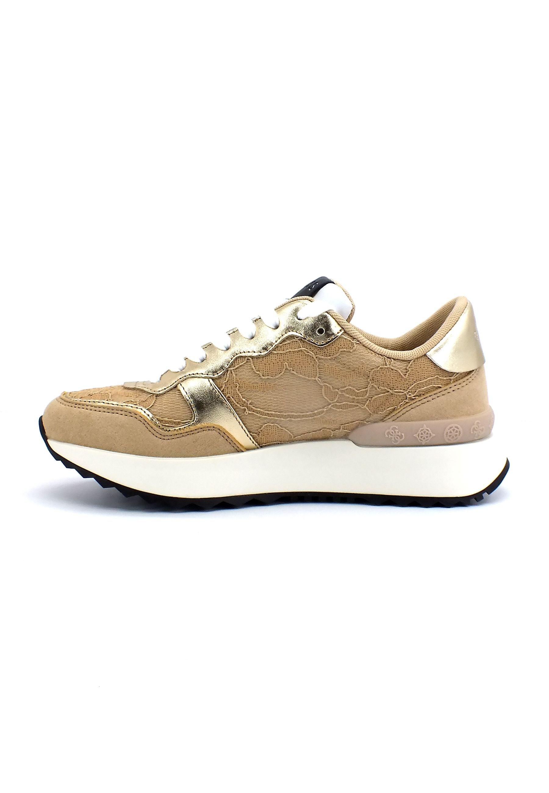 GUESS Sneaker Pizzo Donna Beige FL5VN2SMR12 - Sandrini Calzature e Abbigliamento