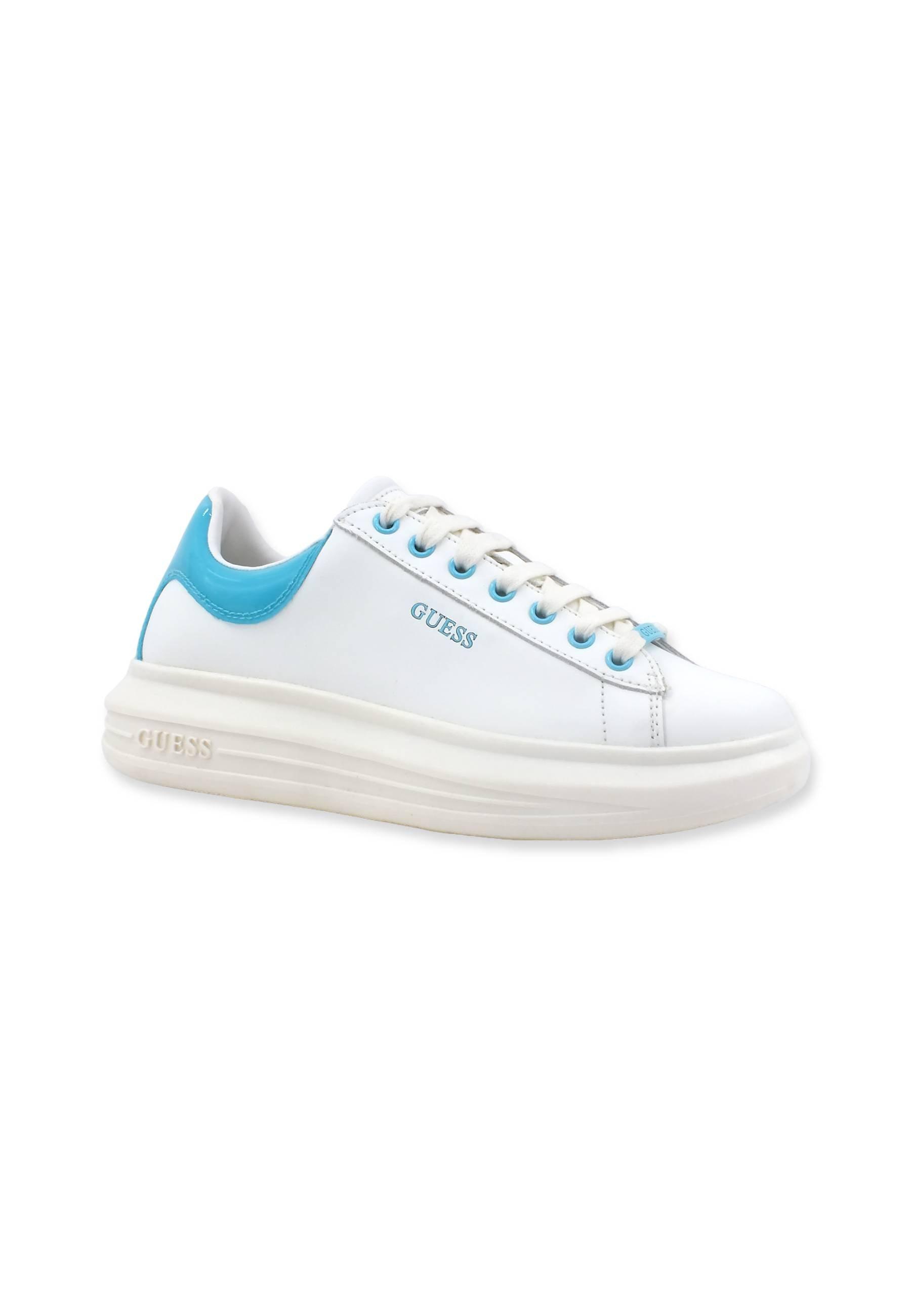 GUESS Sneaker Platform Donna White Blue FL5VIBLEA12 - Sandrini Calzature e Abbigliamento