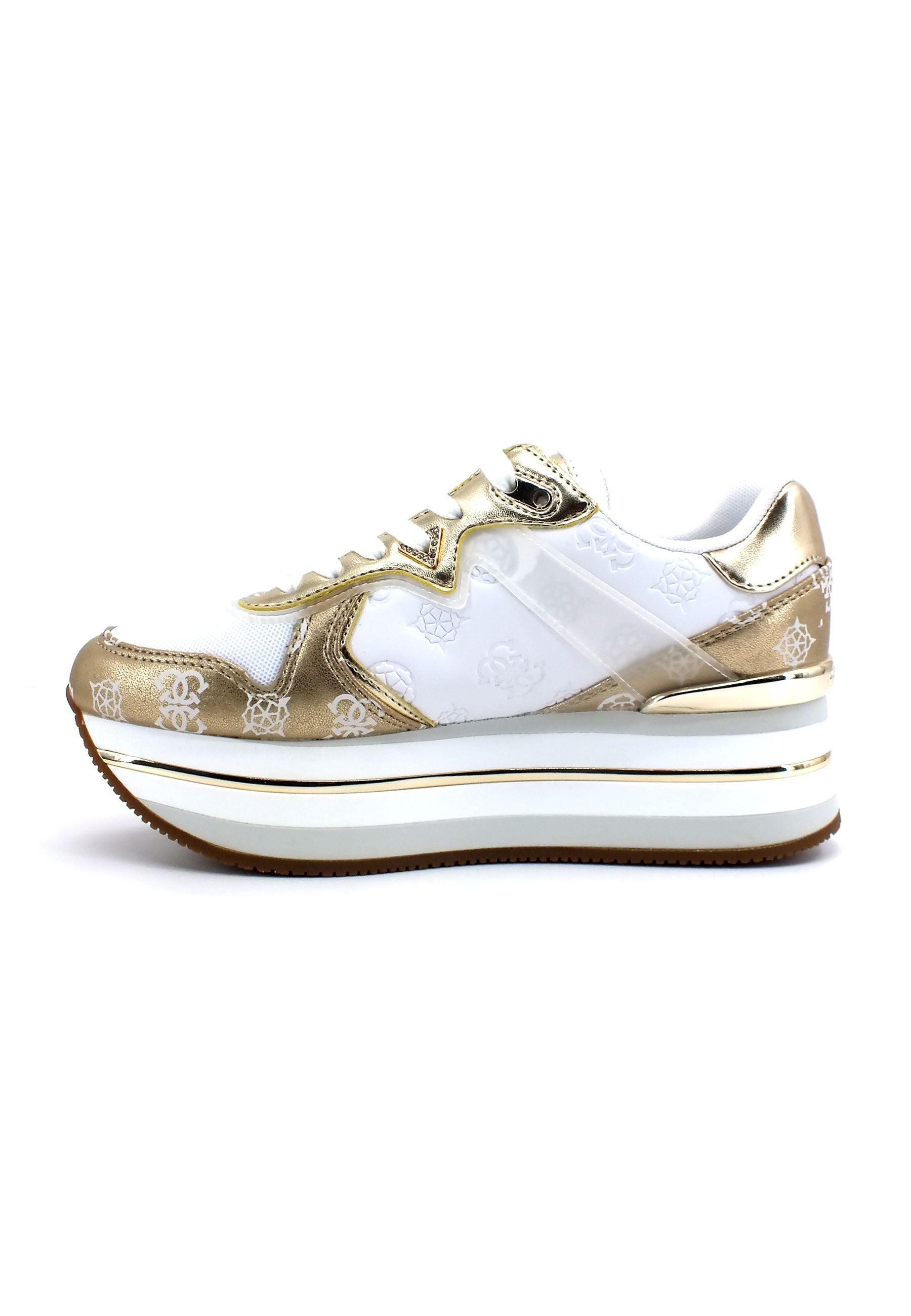 GUESS Sneaker Platform Donna White Gold FL5HN3SML12 - Sandrini Calzature e Abbigliamento