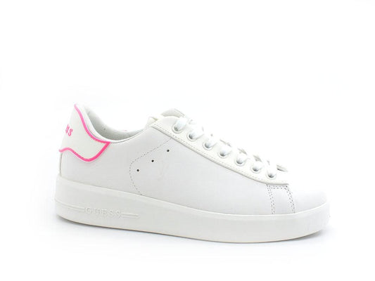 GUESS Sneaker Profilo Bicolor Fluo Logo White Fuxia FL6RKELEA12 - Sandrini Calzature e Abbigliamento