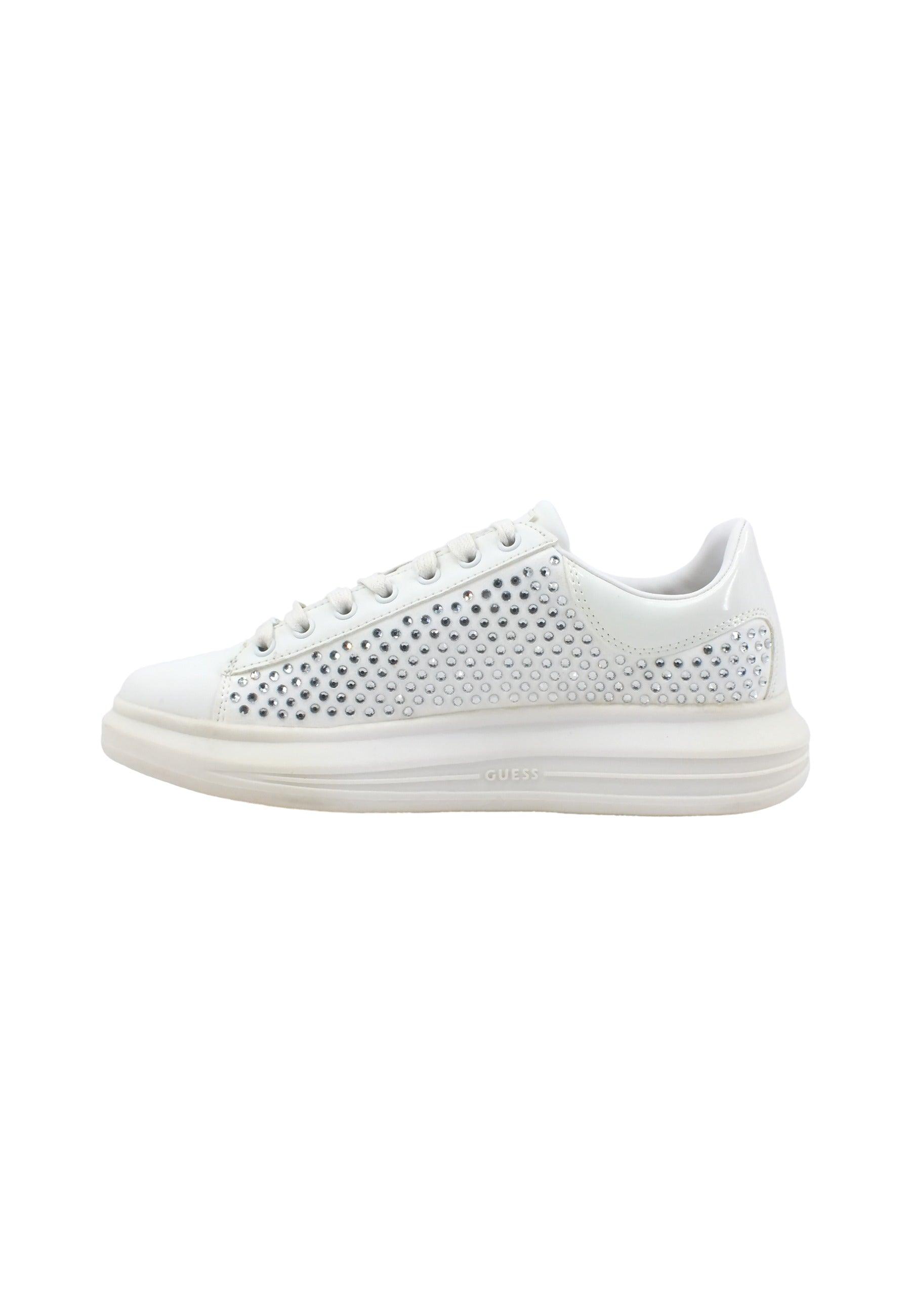 GUESS Sneaker Strass Donna White FL5VIBELE12 - Sandrini Calzature e Abbigliamento
