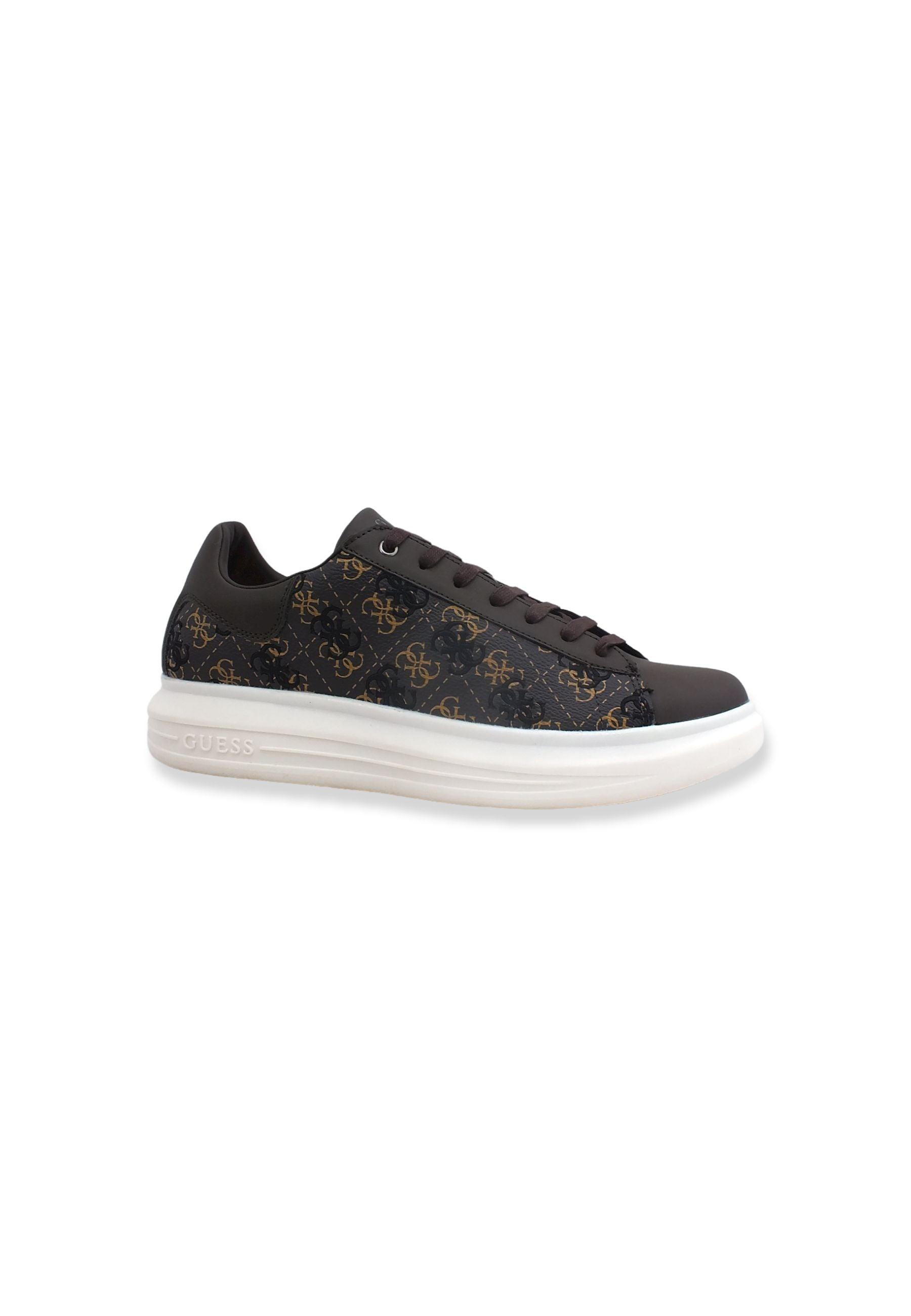 GUESS Sneaker Uomo Brown Ochre FM7SRNELL12 - Sandrini Calzature e Abbigliamento