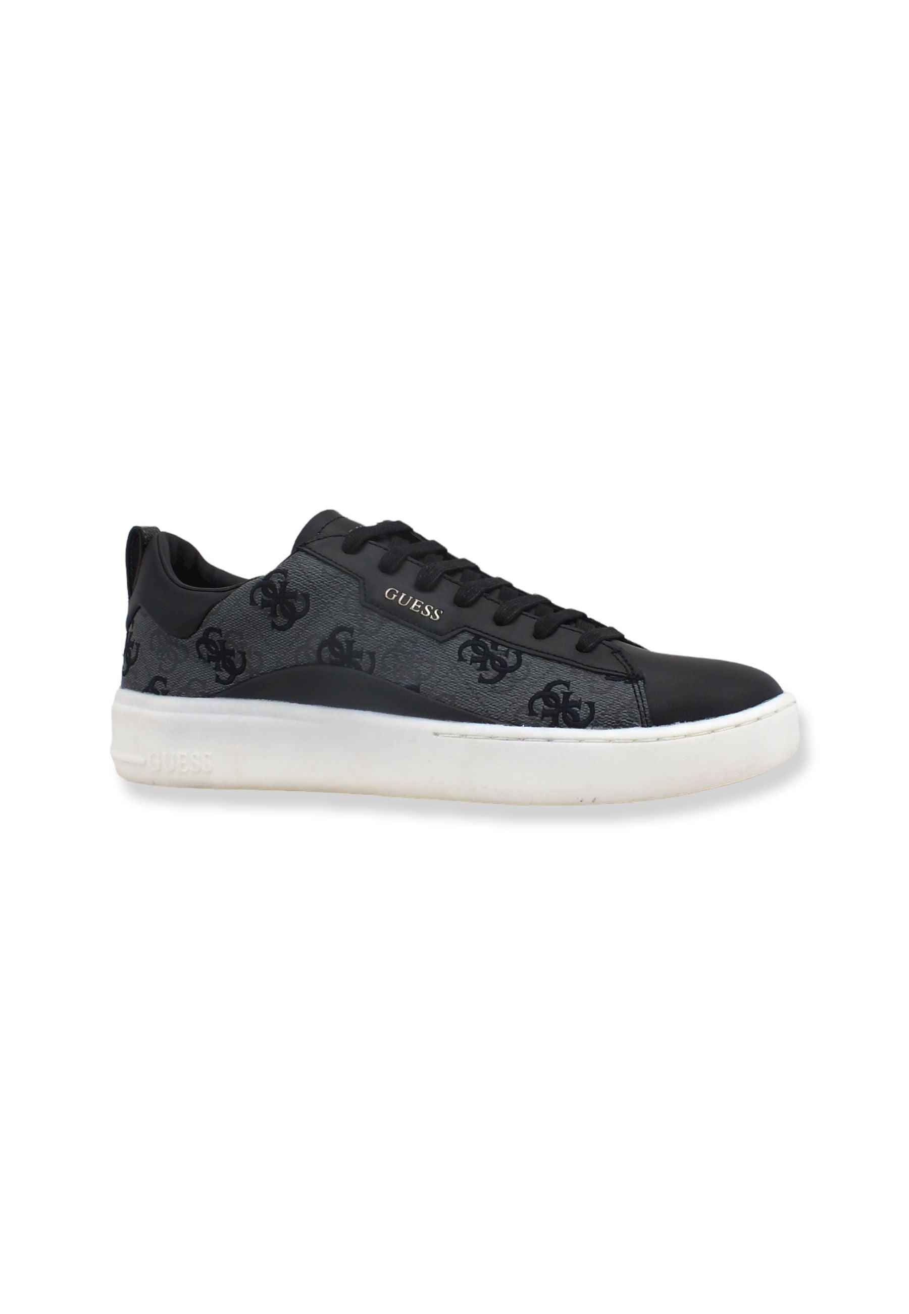 GUESS Sneaker Uomo Loghi Print Grigio Coal FM7VRNFAL12 - Sandrini Calzature e Abbigliamento