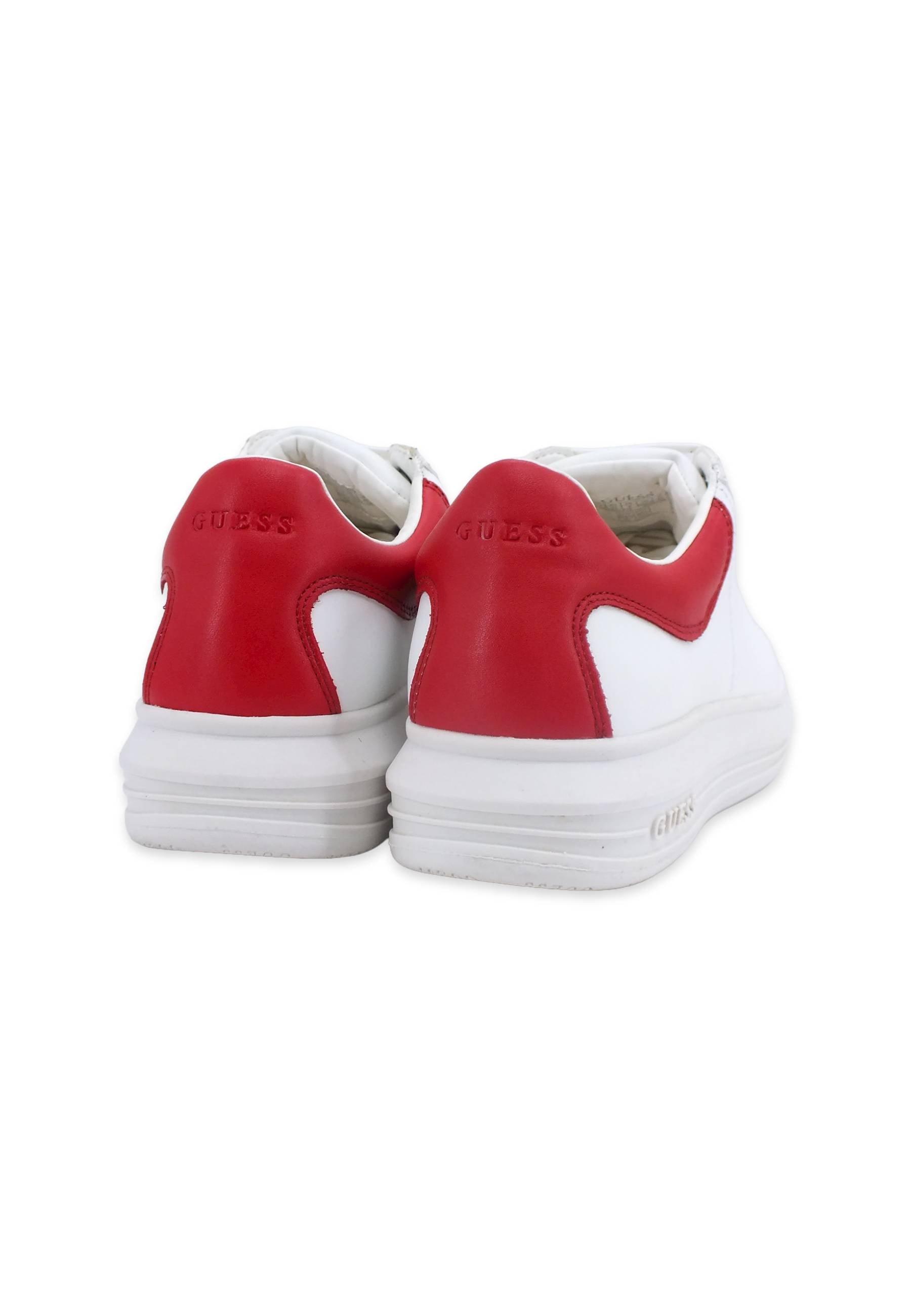 GUESS Sneaker Uomo White Red FM5VIBELE12 - Sandrini Calzature e Abbigliamento