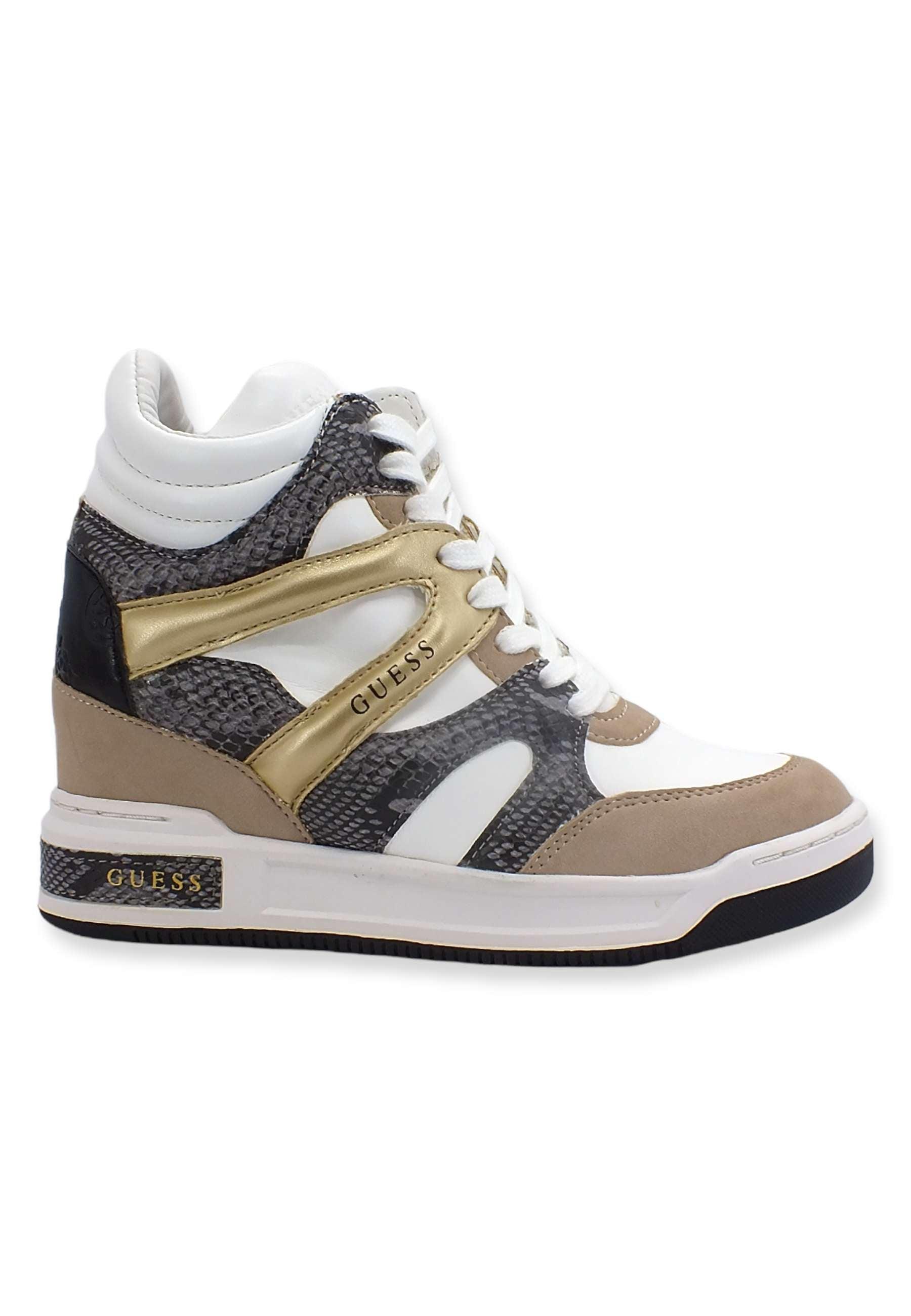 GUESS Sneaker Zeppa Interna Donna White Roccia FL8LISSMR12 - Sandrini Calzature e Abbigliamento
