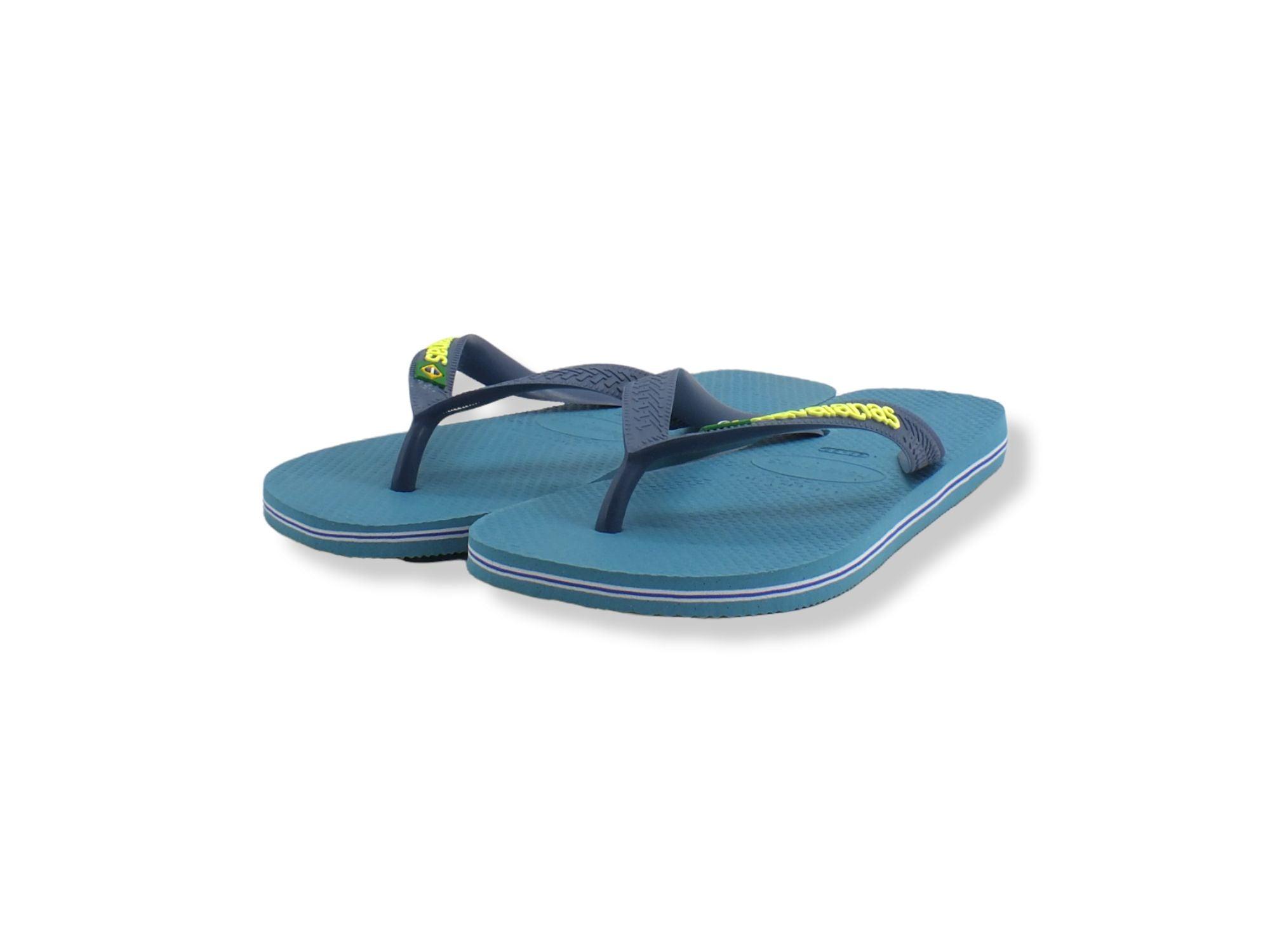 HAVAIANAS H Brasil Logo Infradito Donna Azzurro Nautical Blue 4110850 - Sandrini Calzature e Abbigliamento