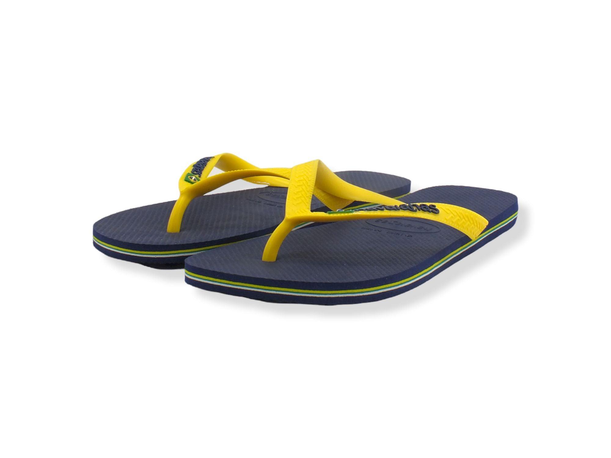 HAVAIANAS H Brasil Logo Infradito Uomo Marine Yellow 4110850 - Sandrini Calzature e Abbigliamento