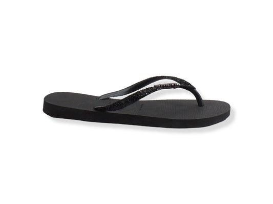 HAVAIANAS Slim Glitter II Infradito Donna Black Dark Grey 4146975 - Sandrini Calzature e Abbigliamento