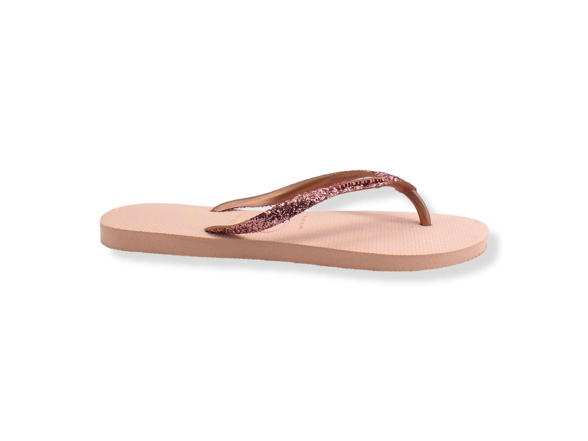 HAVAIANAS Slim Glitter II Infradito Donna Rose Gold 4146975 - Sandrini Calzature e Abbigliamento